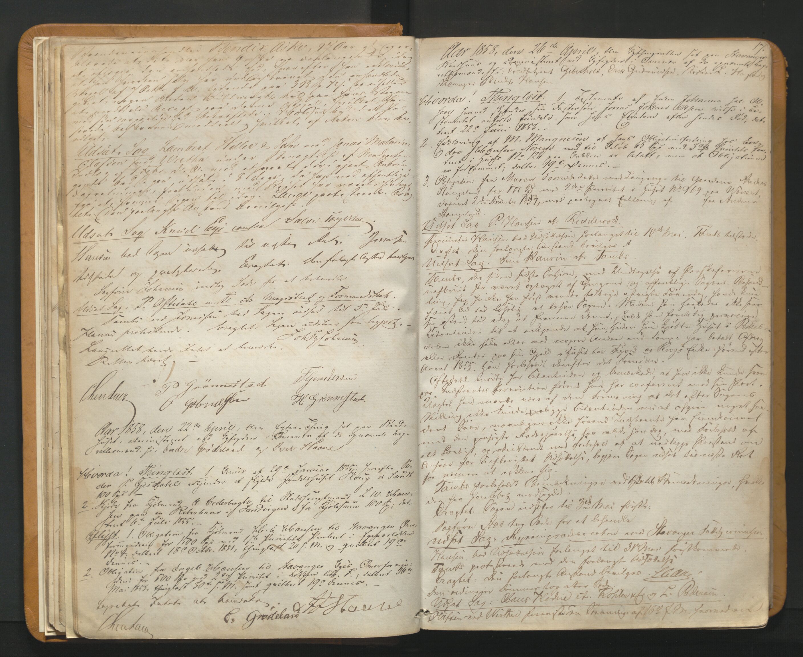 Stavanger byfogd, AV/SAST-A-101408/001/3/30/30BA/L0058: Bytingprotkoll, 1858-1865, p. 16b-17a