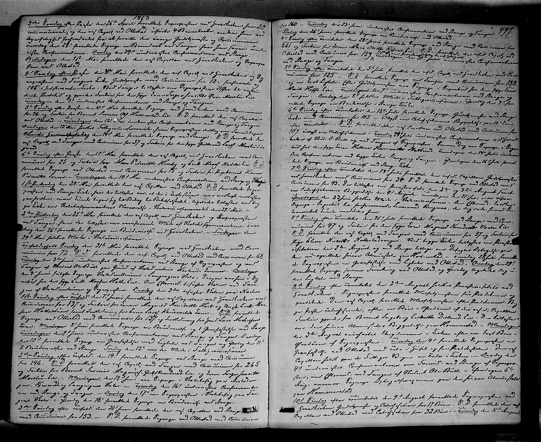 Stange prestekontor, SAH/PREST-002/K/L0013: Parish register (official) no. 13, 1862-1879, p. 497