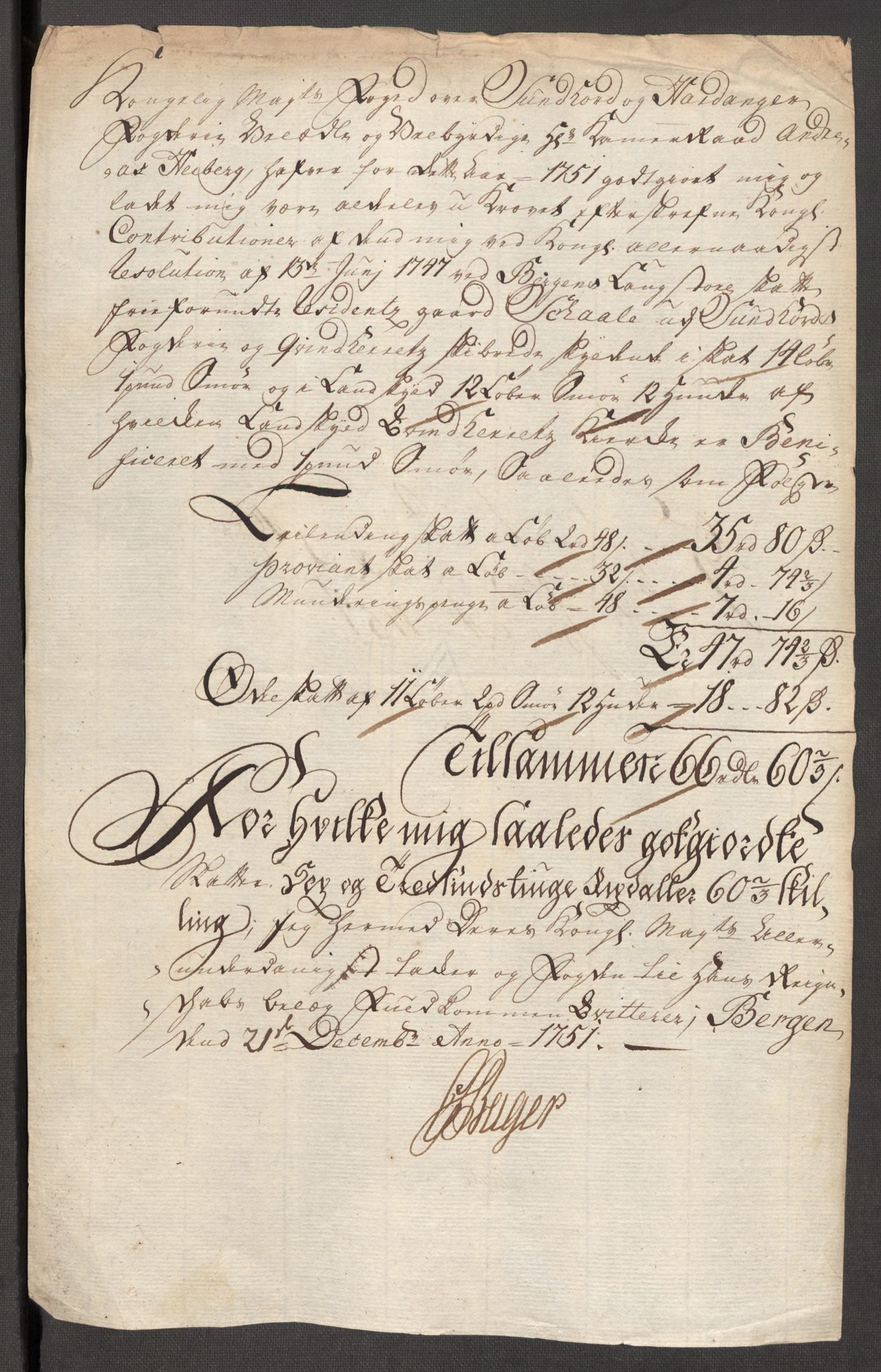 Rentekammeret inntil 1814, Reviderte regnskaper, Fogderegnskap, AV/RA-EA-4092/R48/L3056: Fogderegnskap Sunnhordland og Hardanger, 1751, p. 295