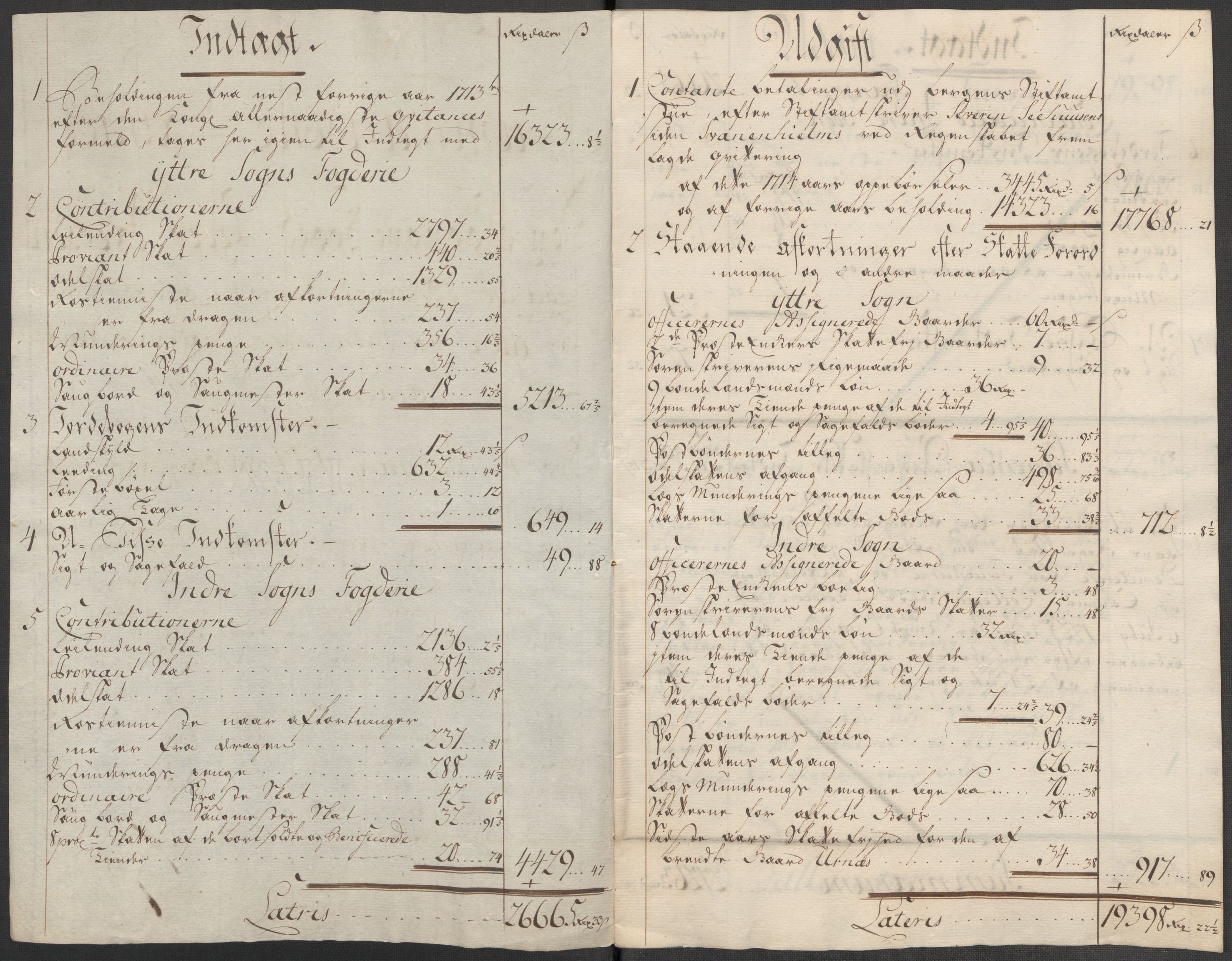 Rentekammeret inntil 1814, Reviderte regnskaper, Fogderegnskap, AV/RA-EA-4092/R52/L3319: Fogderegnskap Sogn, 1713-1714, p. 587
