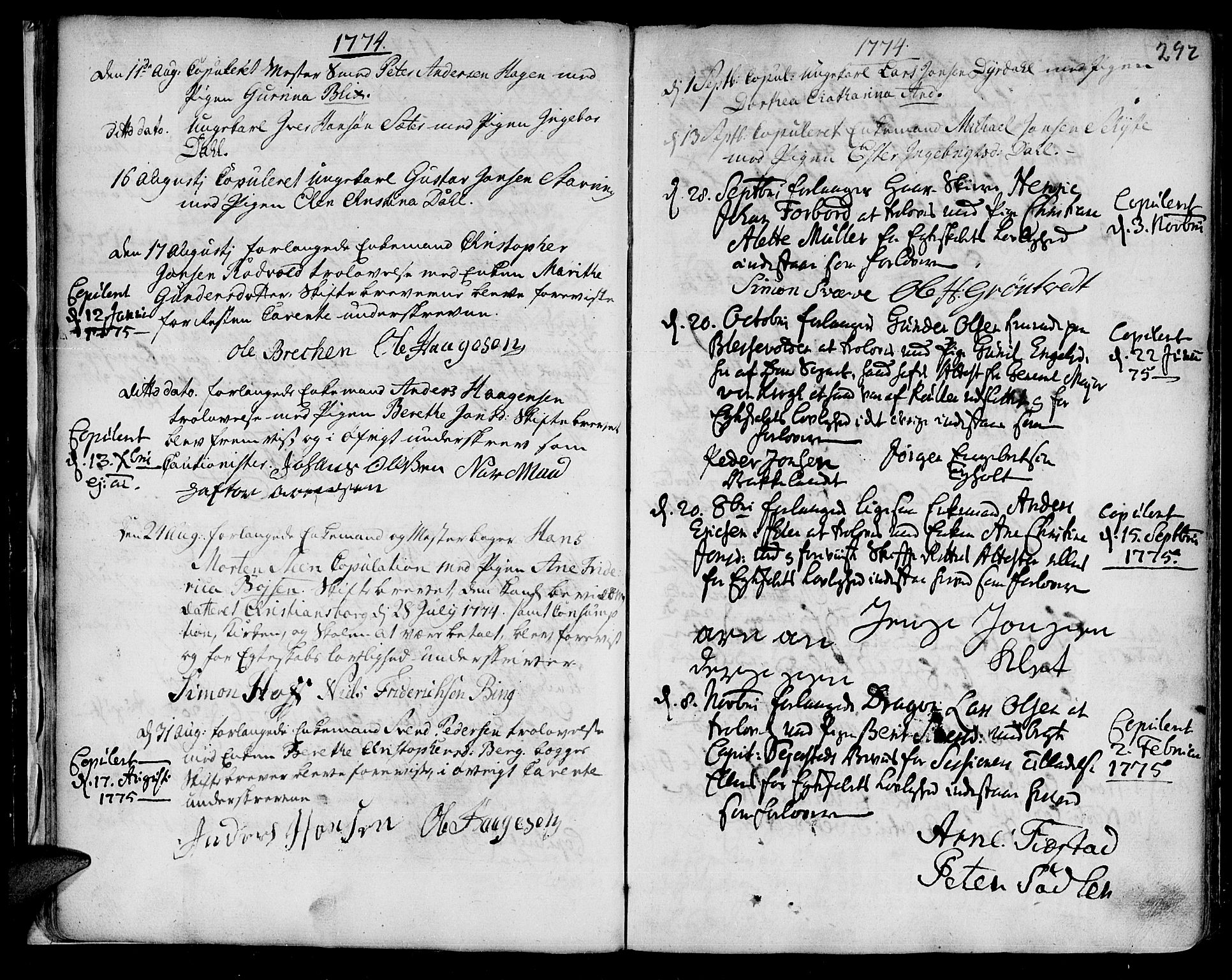 Ministerialprotokoller, klokkerbøker og fødselsregistre - Sør-Trøndelag, SAT/A-1456/601/L0038: Parish register (official) no. 601A06, 1766-1877, p. 292