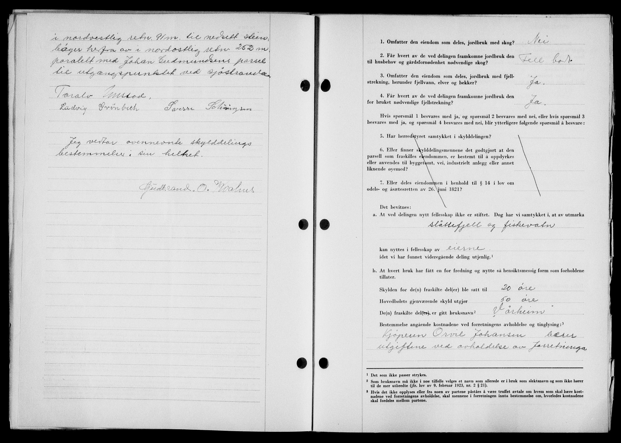 Lofoten sorenskriveri, SAT/A-0017/1/2/2C/L0021a: Mortgage book no. 21a, 1949-1949, Diary no: : 1962/1949