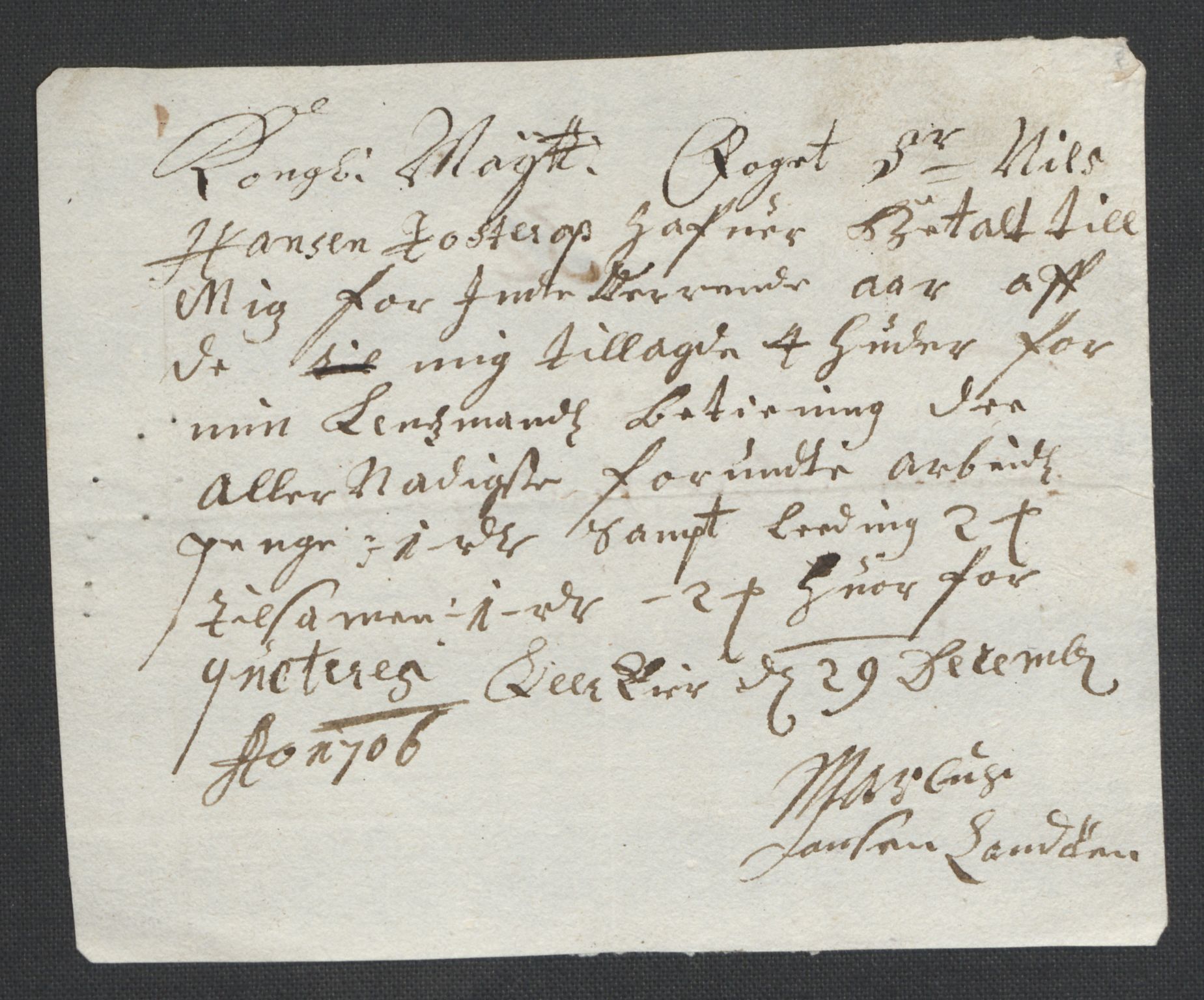 Rentekammeret inntil 1814, Reviderte regnskaper, Fogderegnskap, AV/RA-EA-4092/R43/L2551: Fogderegnskap Lista og Mandal, 1705-1709, p. 372