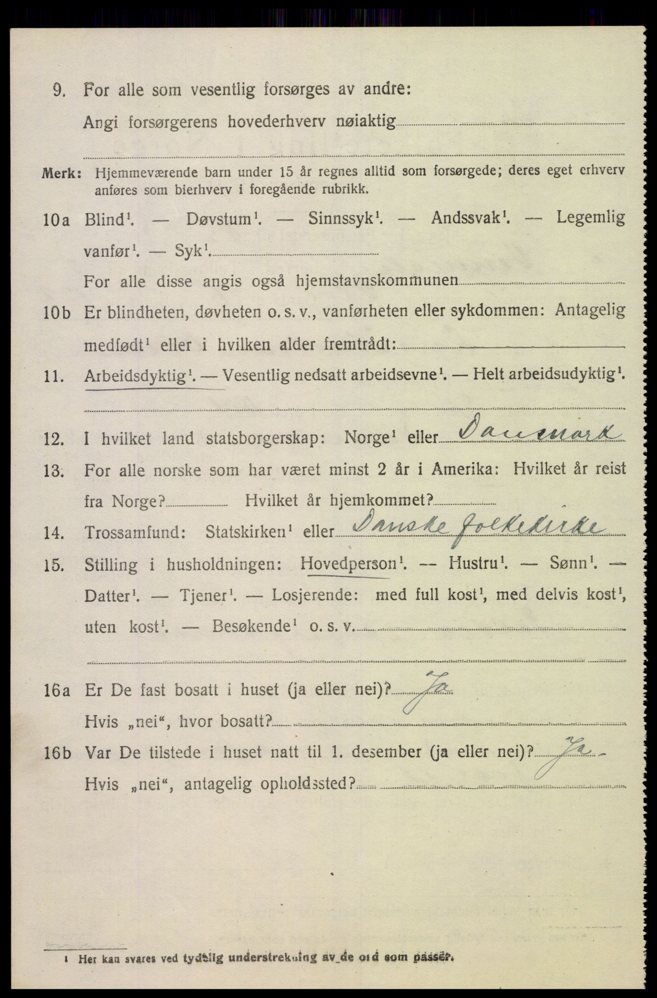 SAK, 1920 census for Vennesla, 1920, p. 3707