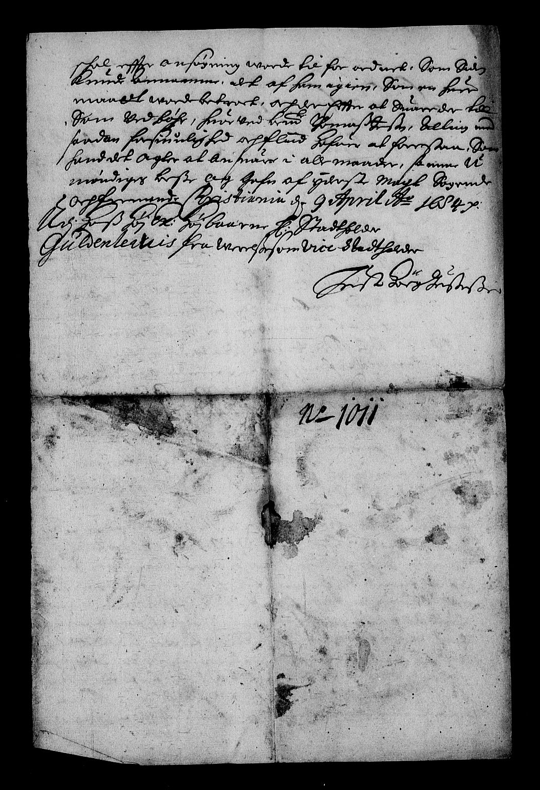 Stattholderembetet 1572-1771, RA/EA-2870/Af/L0001: Avskrifter av vedlegg til originale supplikker, nummerert i samsvar med supplikkbøkene, 1683-1687, p. 143