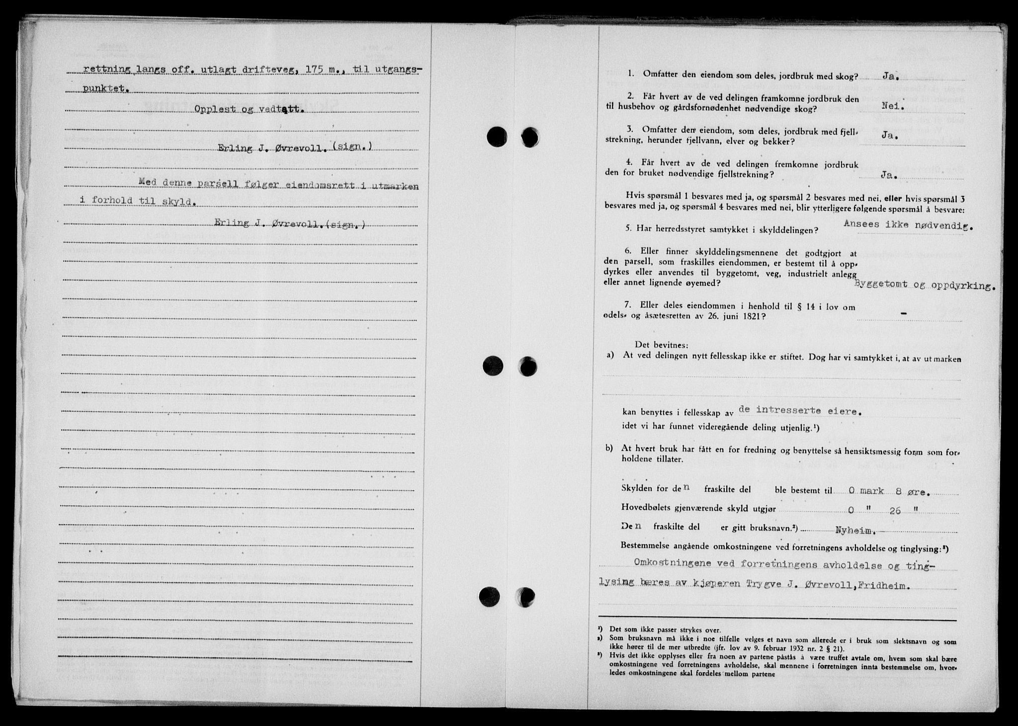 Lofoten sorenskriveri, SAT/A-0017/1/2/2C/L0022a: Mortgage book no. 22a, 1949-1950, Diary no: : 2938/1949