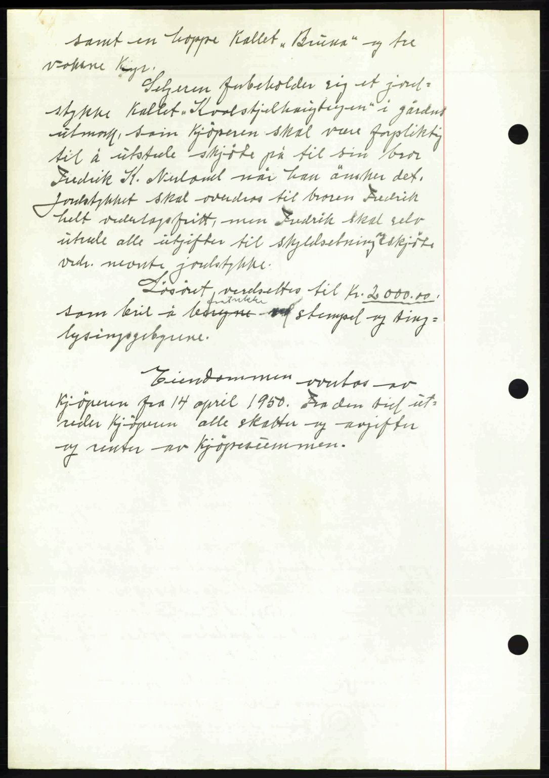 Romsdal sorenskriveri, AV/SAT-A-4149/1/2/2C: Mortgage book no. A32, 1950-1950, Diary no: : 105/1950