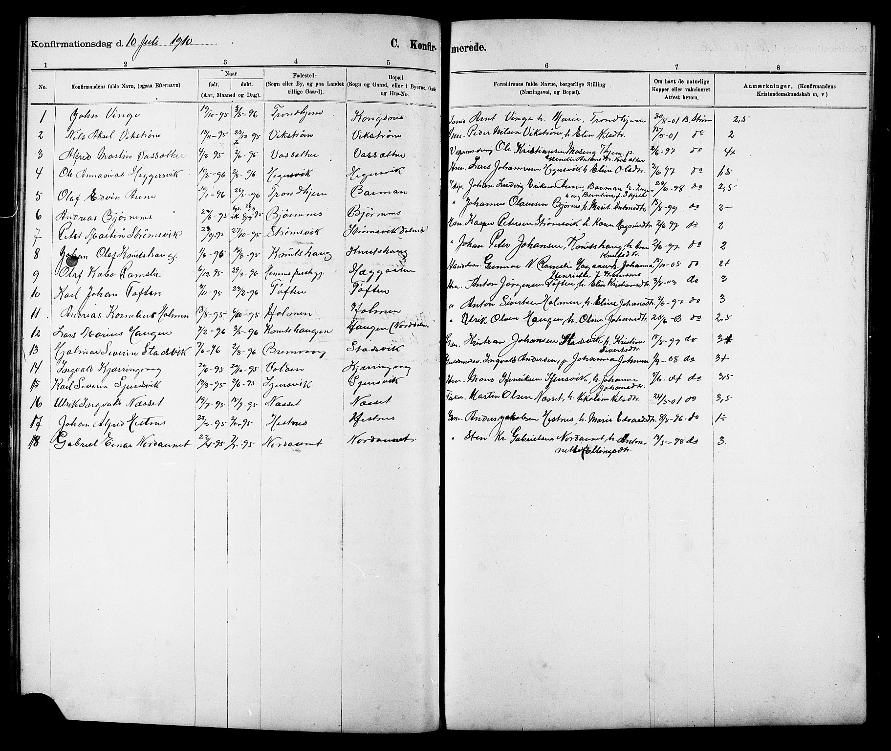 Ministerialprotokoller, klokkerbøker og fødselsregistre - Sør-Trøndelag, AV/SAT-A-1456/634/L0542: Parish register (copy) no. 634C04, 1892-1916