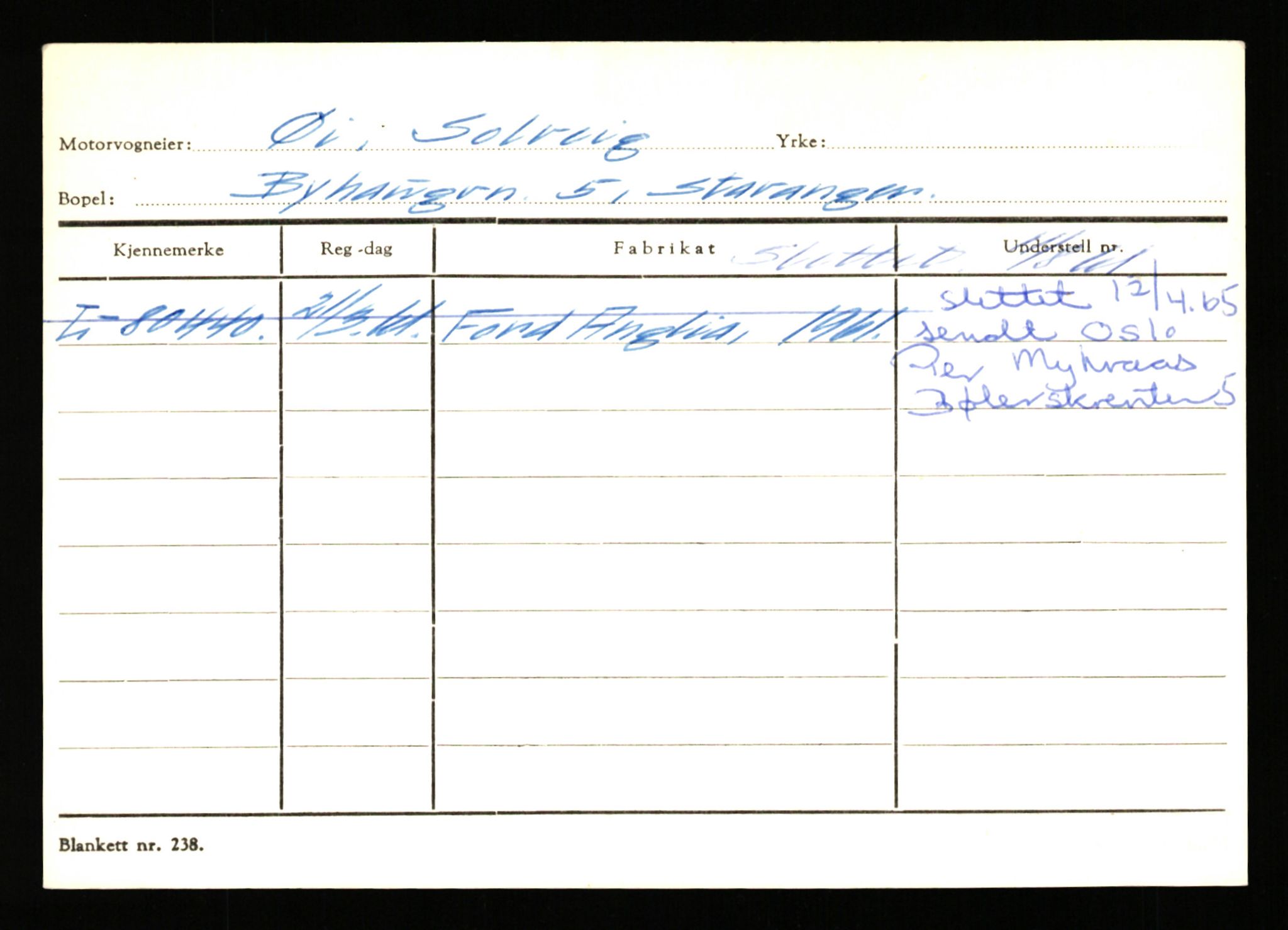 Stavanger trafikkstasjon, AV/SAST-A-101942/0/H/L0043: Viste - Øksendal, 1930-1971, p. 2404