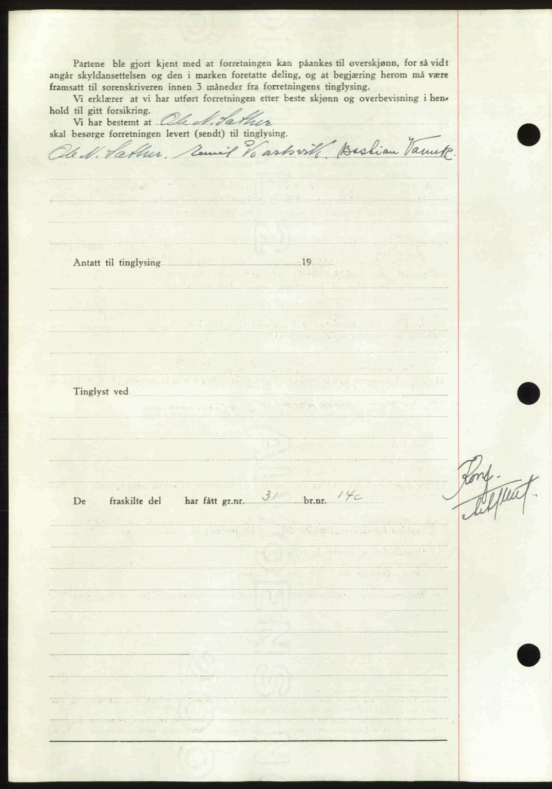 Nordmøre sorenskriveri, AV/SAT-A-4132/1/2/2Ca: Mortgage book no. A116, 1950-1950, Diary no: : 2871/1950