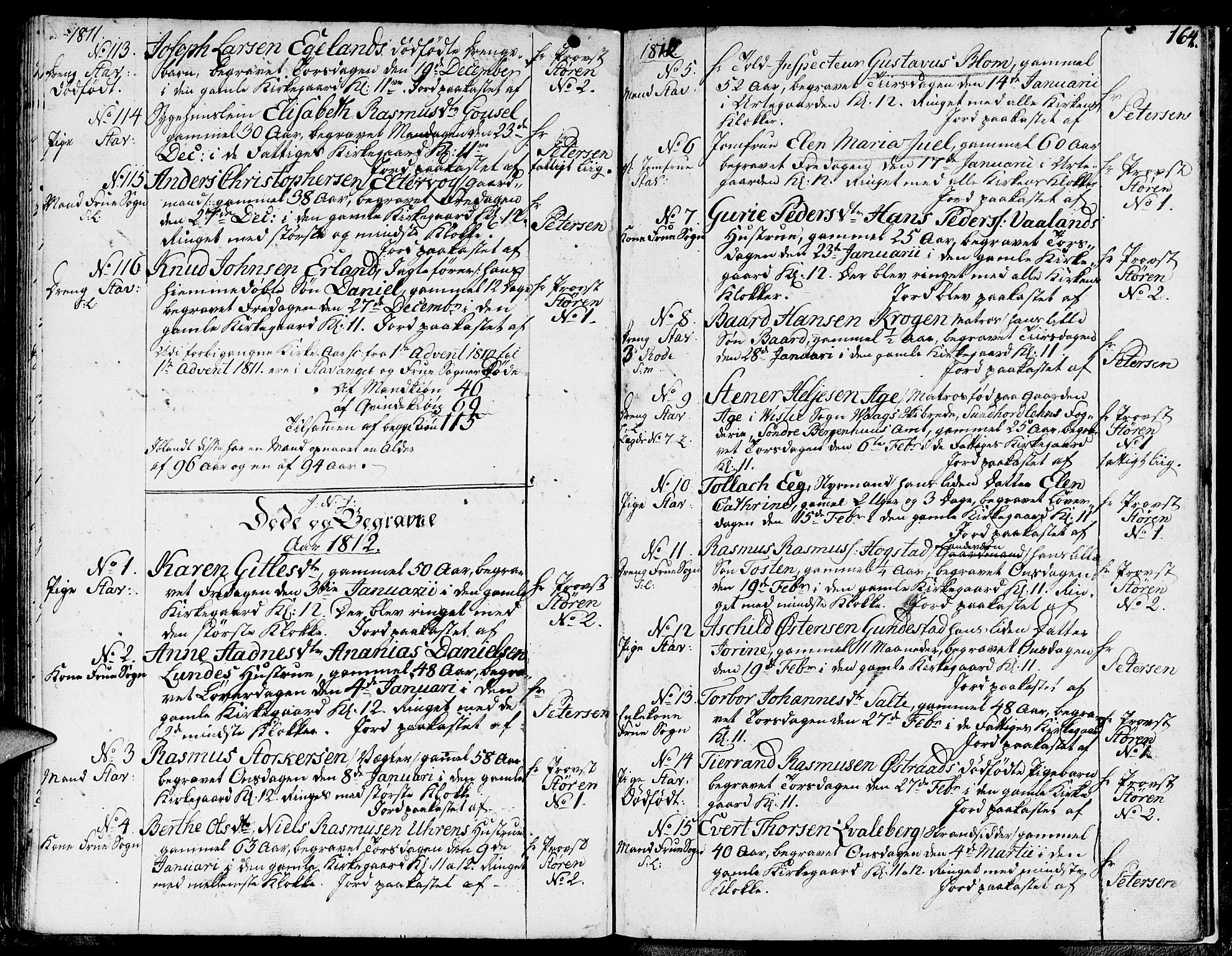 Domkirken sokneprestkontor, SAST/A-101812/001/30/30BA/L0007: Parish register (official) no. A 7, 1789-1815, p. 164