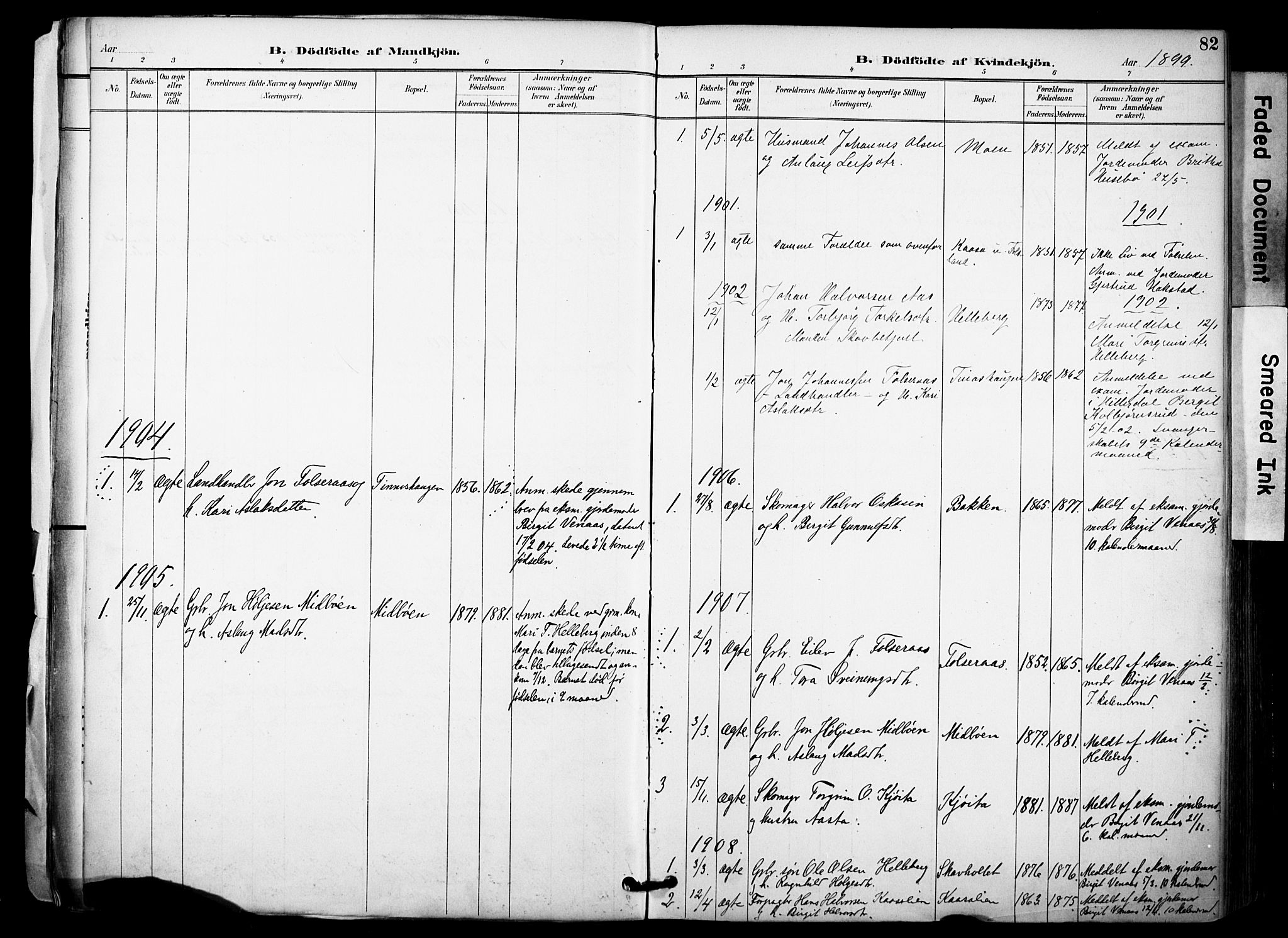 Gransherad kirkebøker, SAKO/A-267/F/Fa/L0005: Parish register (official) no. I 5, 1887-1916, p. 82
