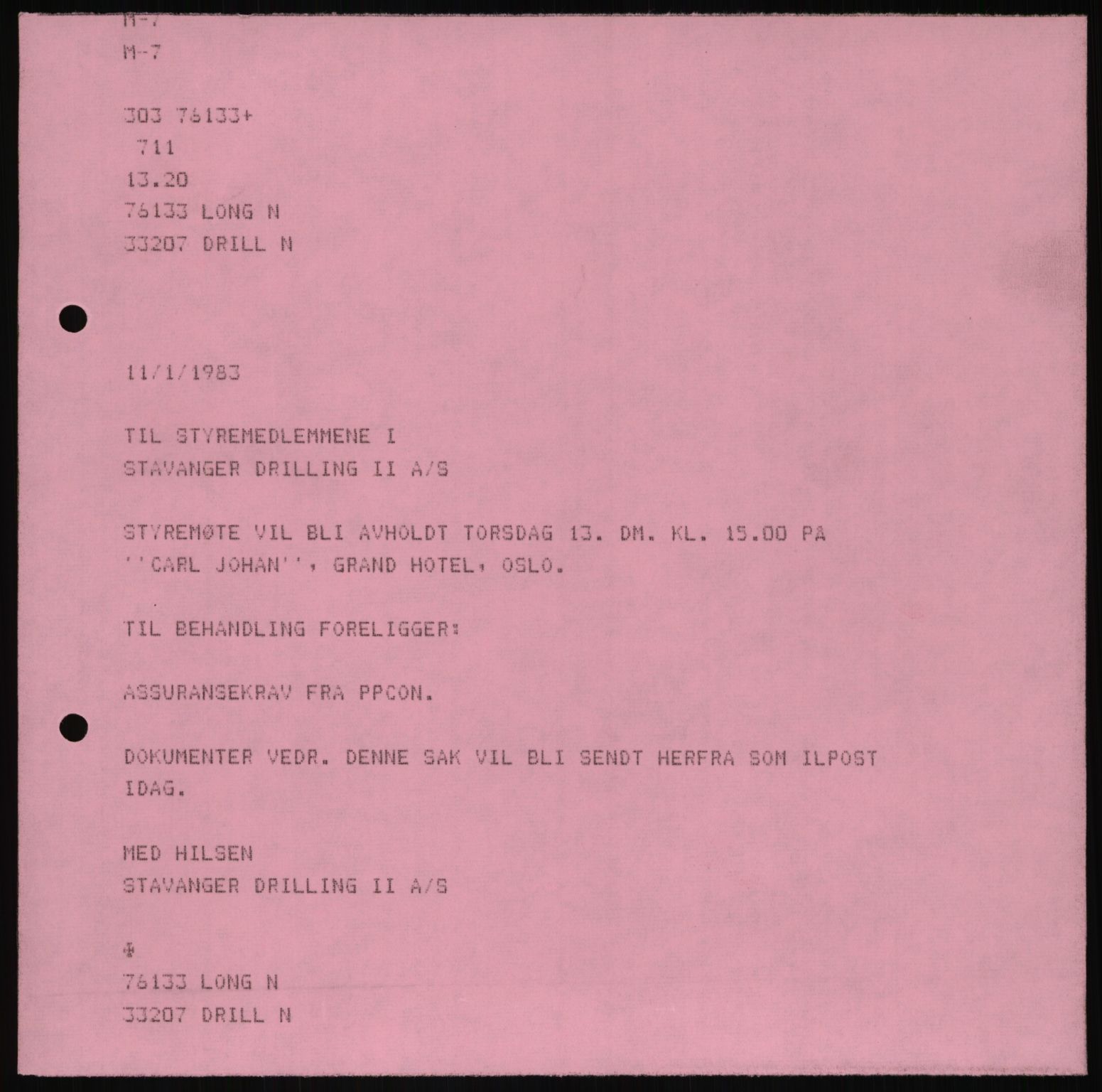Pa 1503 - Stavanger Drilling AS, SAST/A-101906/D/L0006: Korrespondanse og saksdokumenter, 1974-1984, p. 12