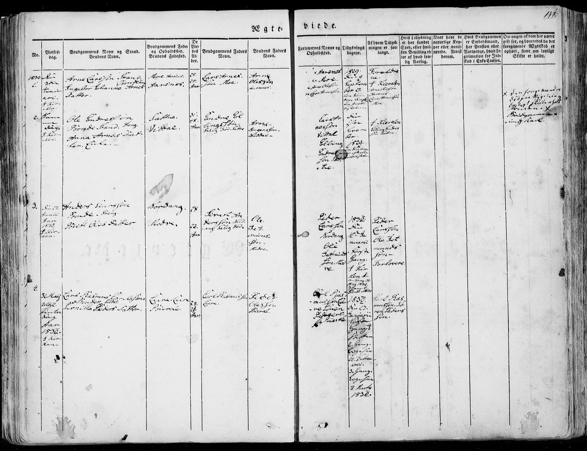 Ministerialprotokoller, klokkerbøker og fødselsregistre - Møre og Romsdal, AV/SAT-A-1454/515/L0208: Parish register (official) no. 515A04, 1830-1846, p. 148