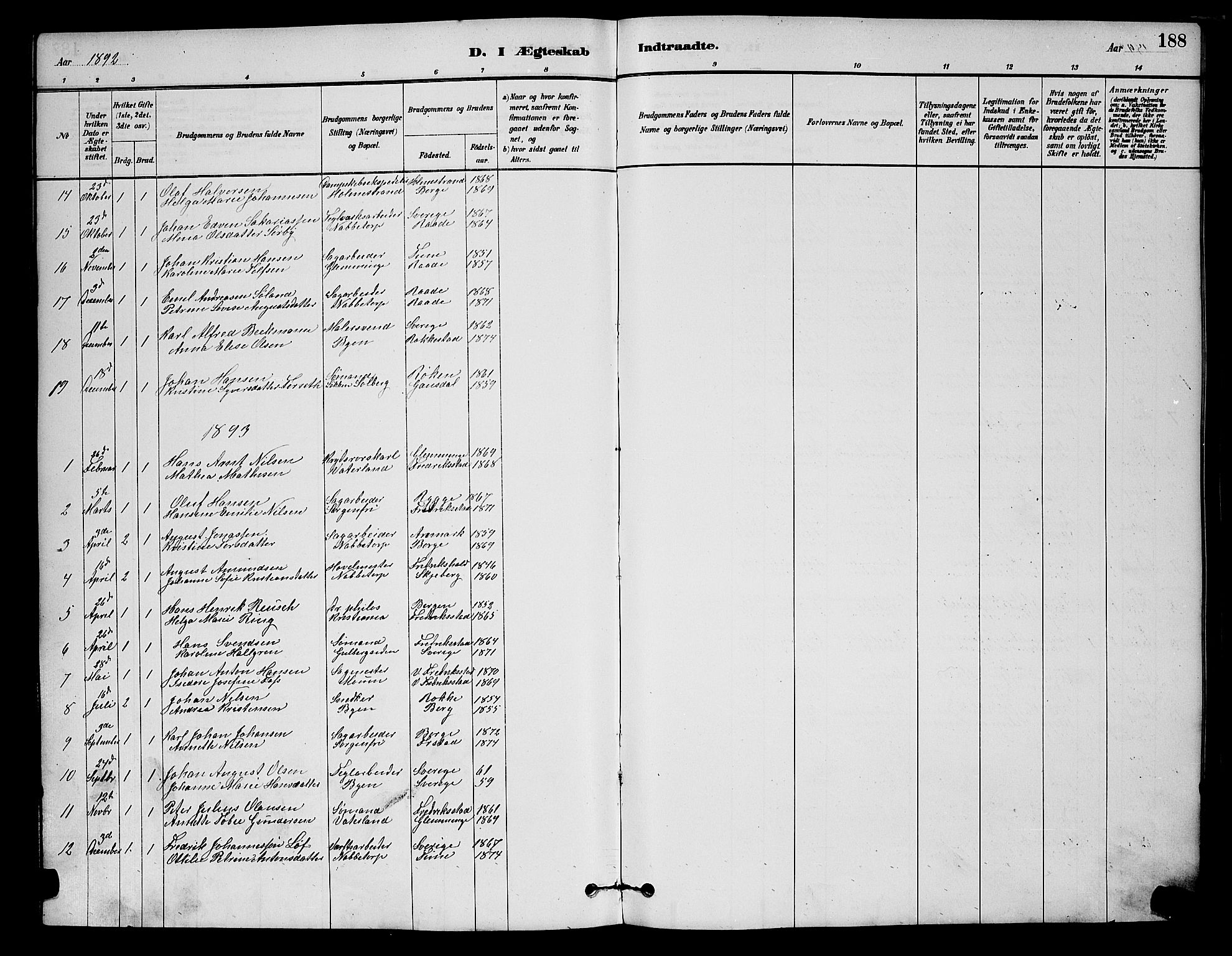 Østre Fredrikstad prestekontor Kirkebøker, SAO/A-10907/G/Ga/L0001: Parish register (copy) no. 1, 1880-1899, p. 188