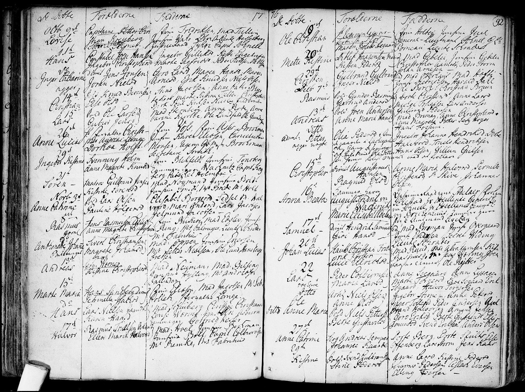 Garnisonsmenigheten Kirkebøker, SAO/A-10846/F/Fa/L0002: Parish register (official) no. 2, 1757-1776, p. 92