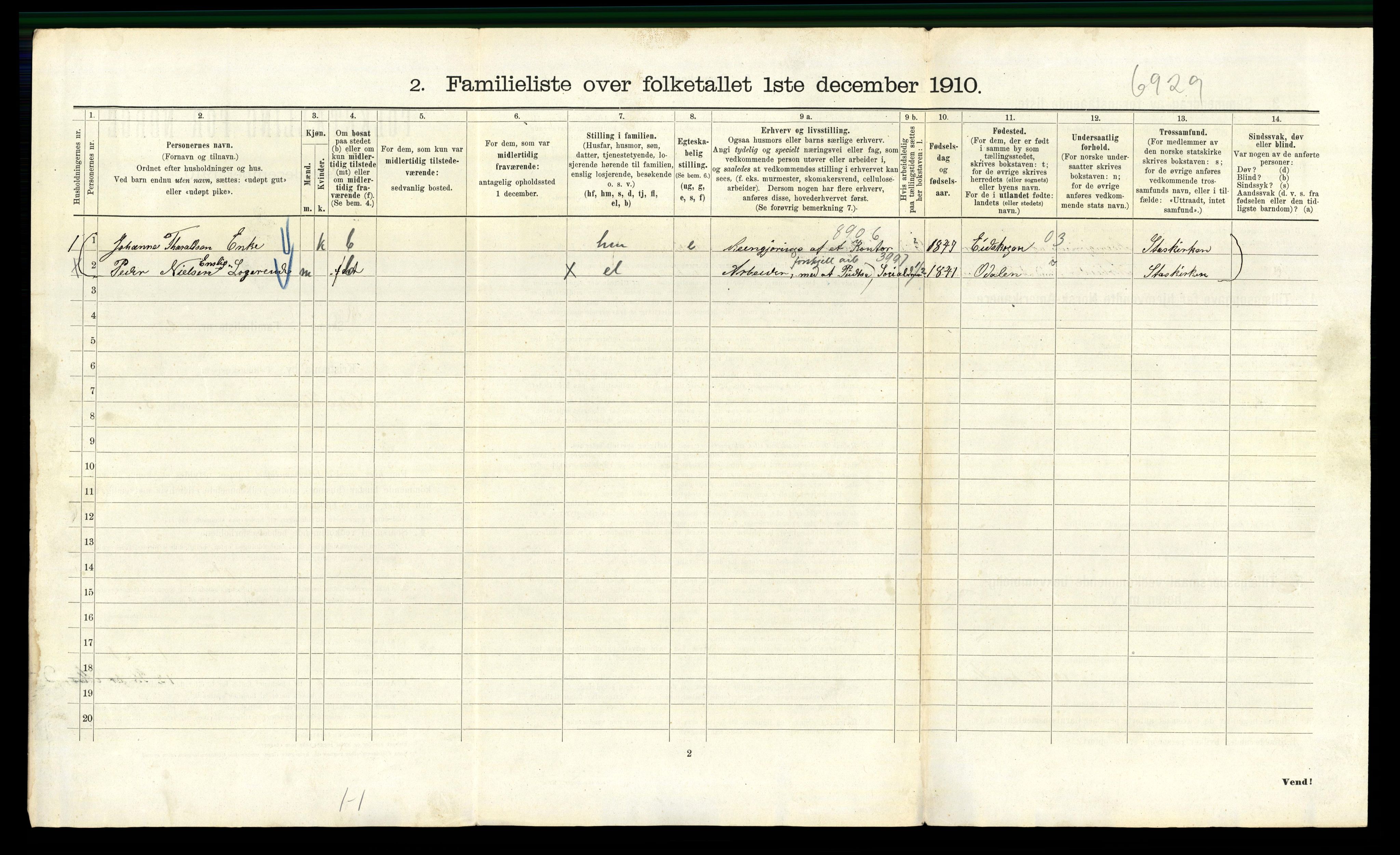 RA, 1910 census for Kristiania, 1910, p. 67424