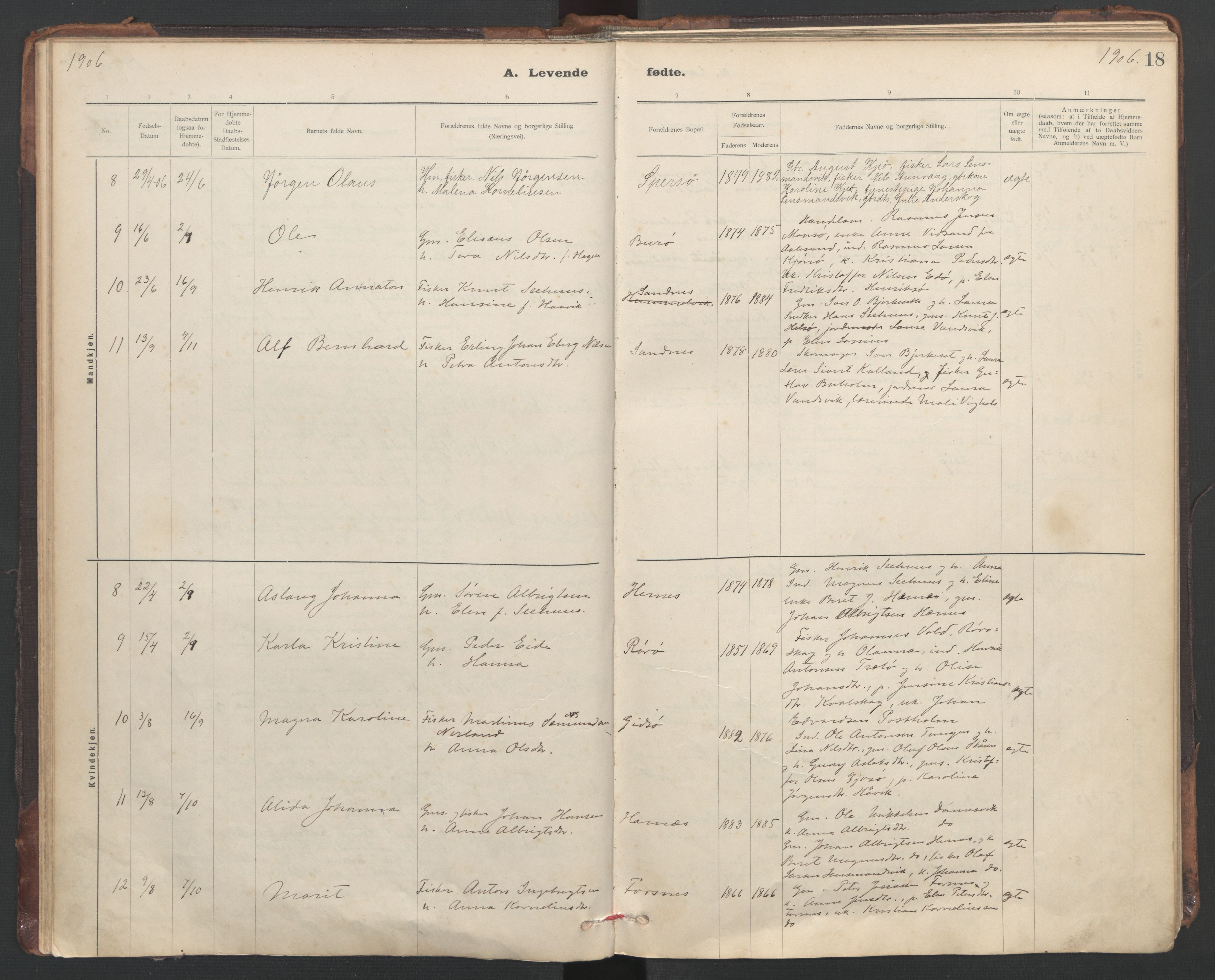 Ministerialprotokoller, klokkerbøker og fødselsregistre - Sør-Trøndelag, SAT/A-1456/635/L0552: Parish register (official) no. 635A02, 1899-1919, p. 18