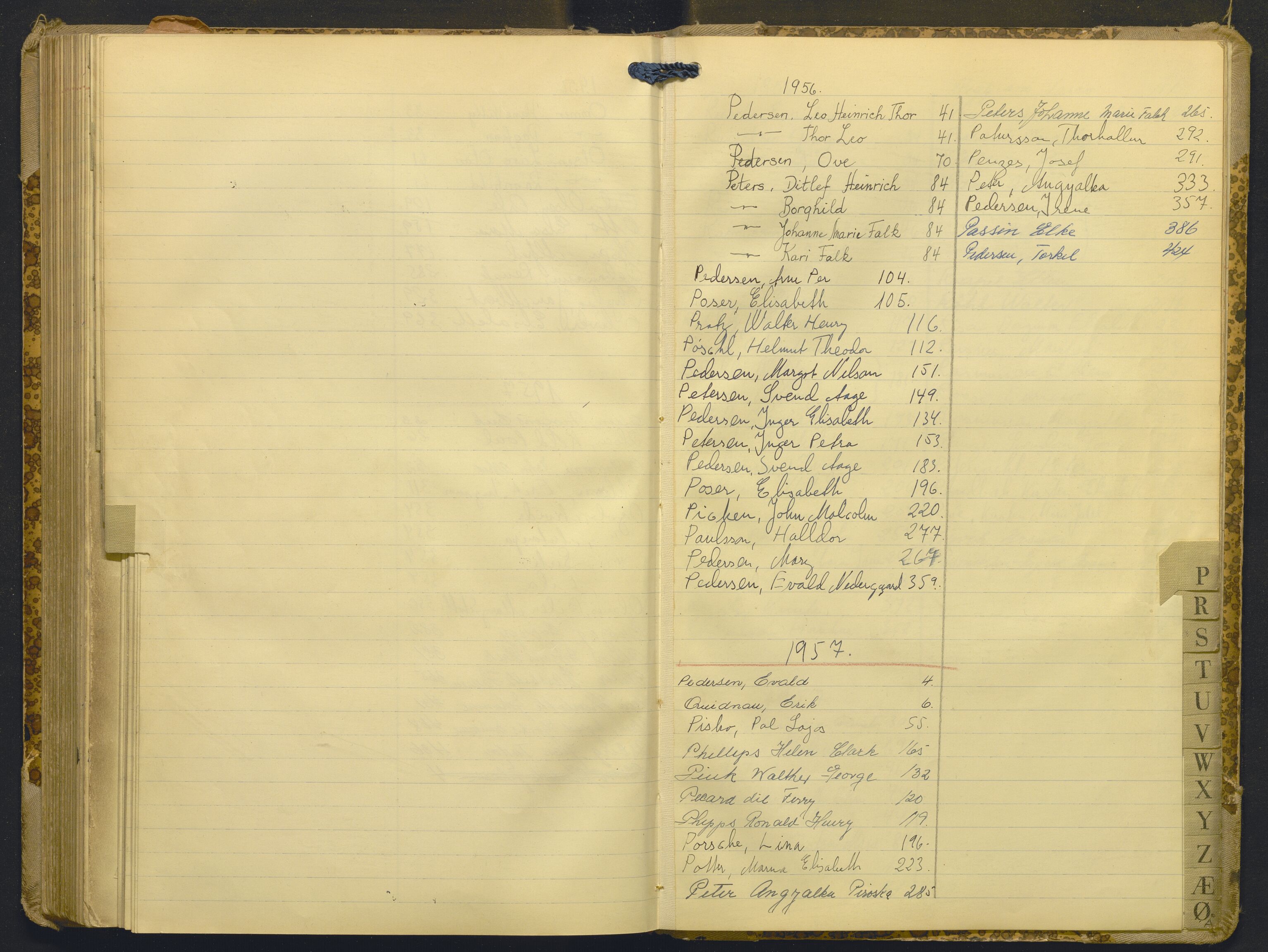 Hordaland politidistrikt, AV/SAB-A-64101/K/Ka/L0006: Framandsakjournal med register, 1956-1957