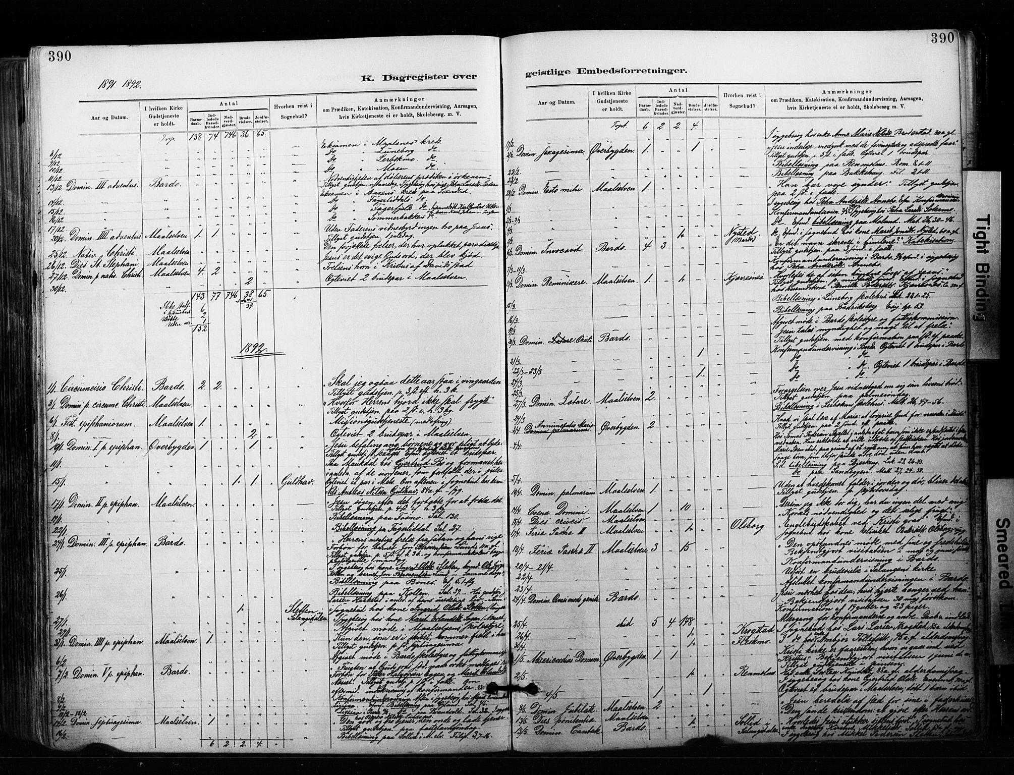 Målselv sokneprestembete, SATØ/S-1311/G/Ga/Gaa/L0007kirke: Parish register (official) no. 7, 1884-1903, p. 390