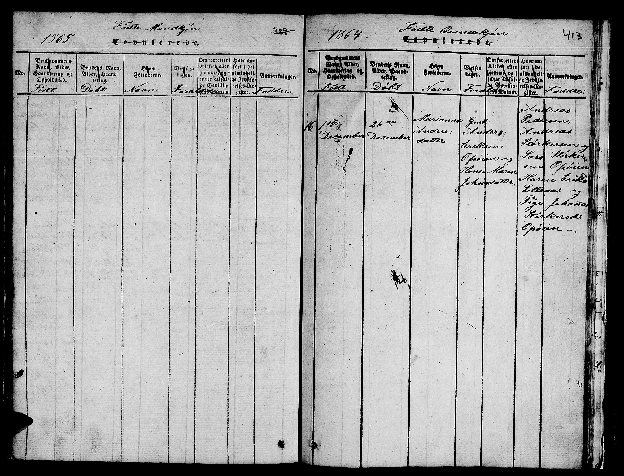 Ministerialprotokoller, klokkerbøker og fødselsregistre - Sør-Trøndelag, SAT/A-1456/671/L0842: Parish register (copy) no. 671C01, 1816-1867, p. 412-413