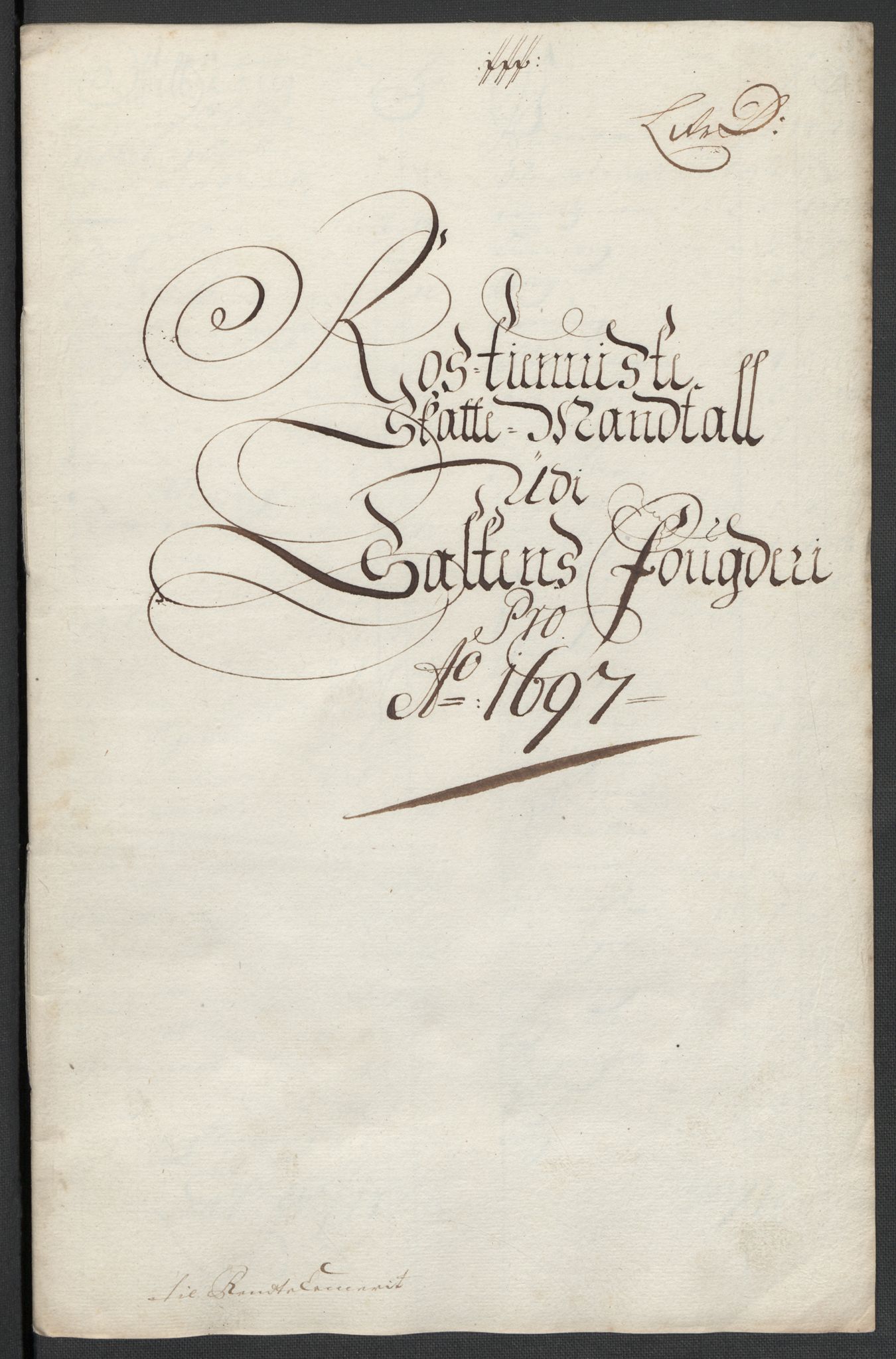 Rentekammeret inntil 1814, Reviderte regnskaper, Fogderegnskap, RA/EA-4092/R66/L4579: Fogderegnskap Salten, 1697-1700, p. 54