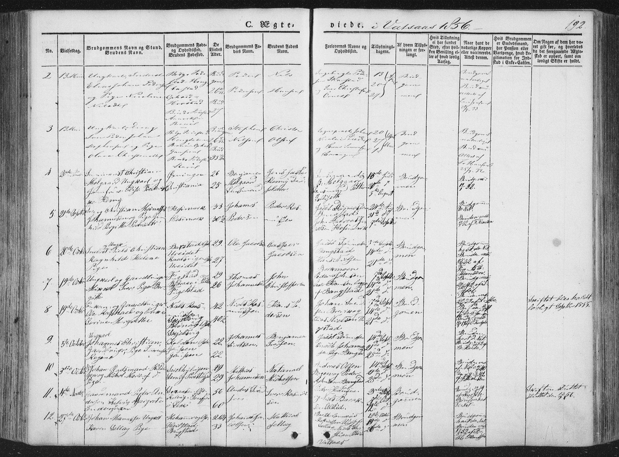 Ministerialprotokoller, klokkerbøker og fødselsregistre - Nordland, AV/SAT-A-1459/810/L0144: Parish register (official) no. 810A07 /1, 1841-1862, p. 192