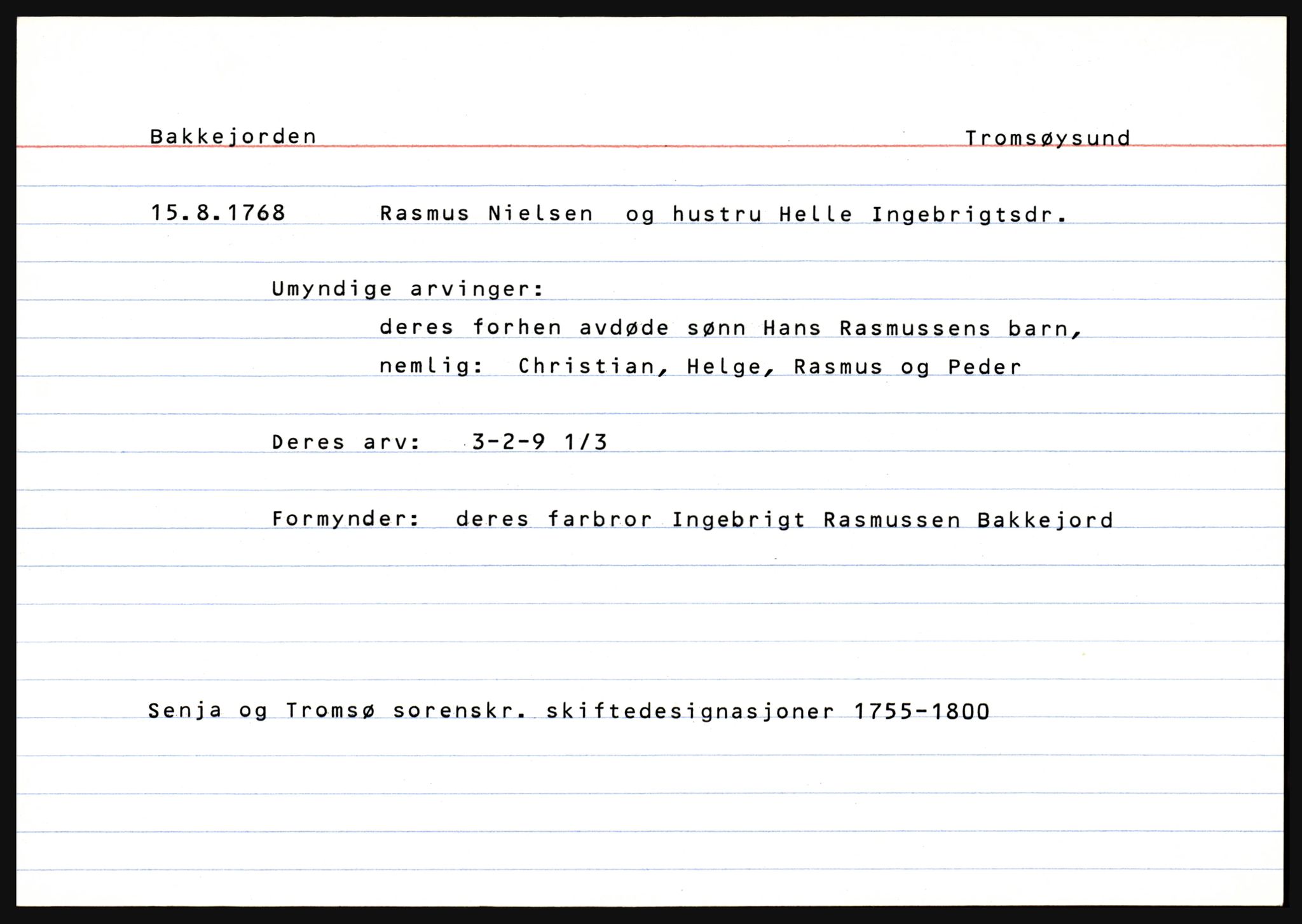 Senja og Tromsø sorenskriveri , AV/SATØ-SATØ-31/H, 1755-1800, p. 25