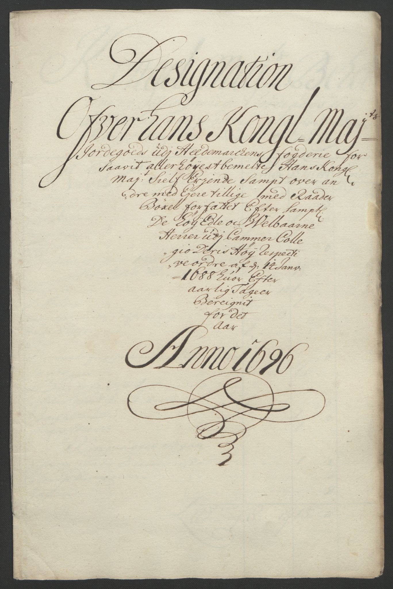 Rentekammeret inntil 1814, Reviderte regnskaper, Fogderegnskap, AV/RA-EA-4092/R16/L1036: Fogderegnskap Hedmark, 1695-1696, p. 299