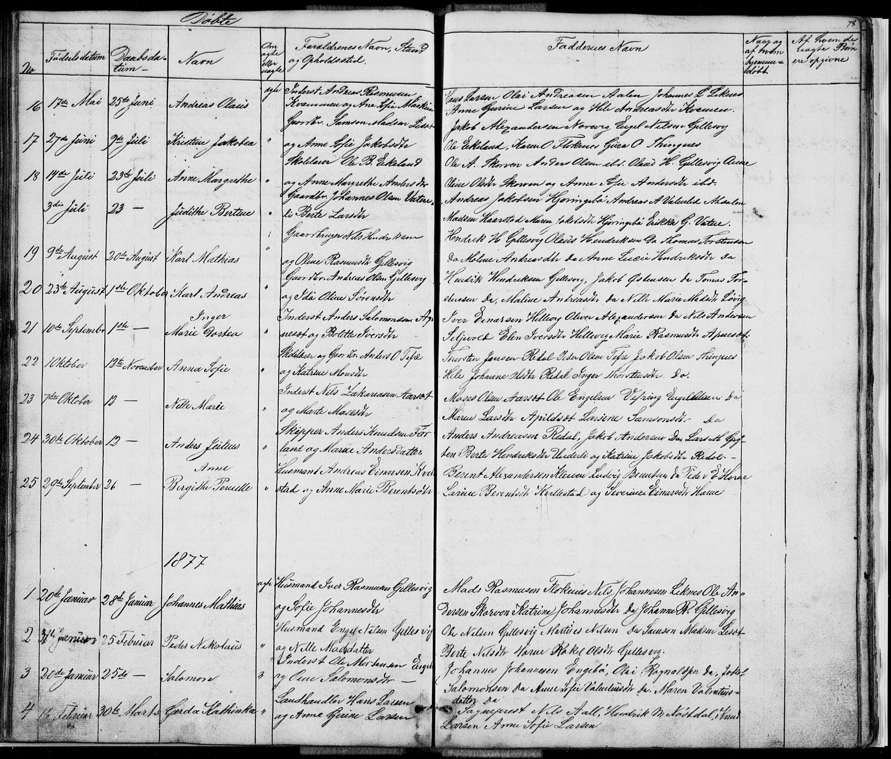 Førde sokneprestembete, SAB/A-79901/H/Hab: Parish register (copy) no. E 0, 1853-1880, p. 78