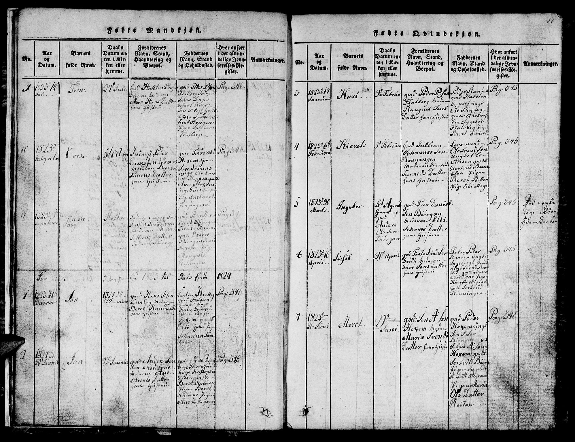 Ministerialprotokoller, klokkerbøker og fødselsregistre - Sør-Trøndelag, SAT/A-1456/685/L0976: Parish register (copy) no. 685C01, 1817-1878, p. 11