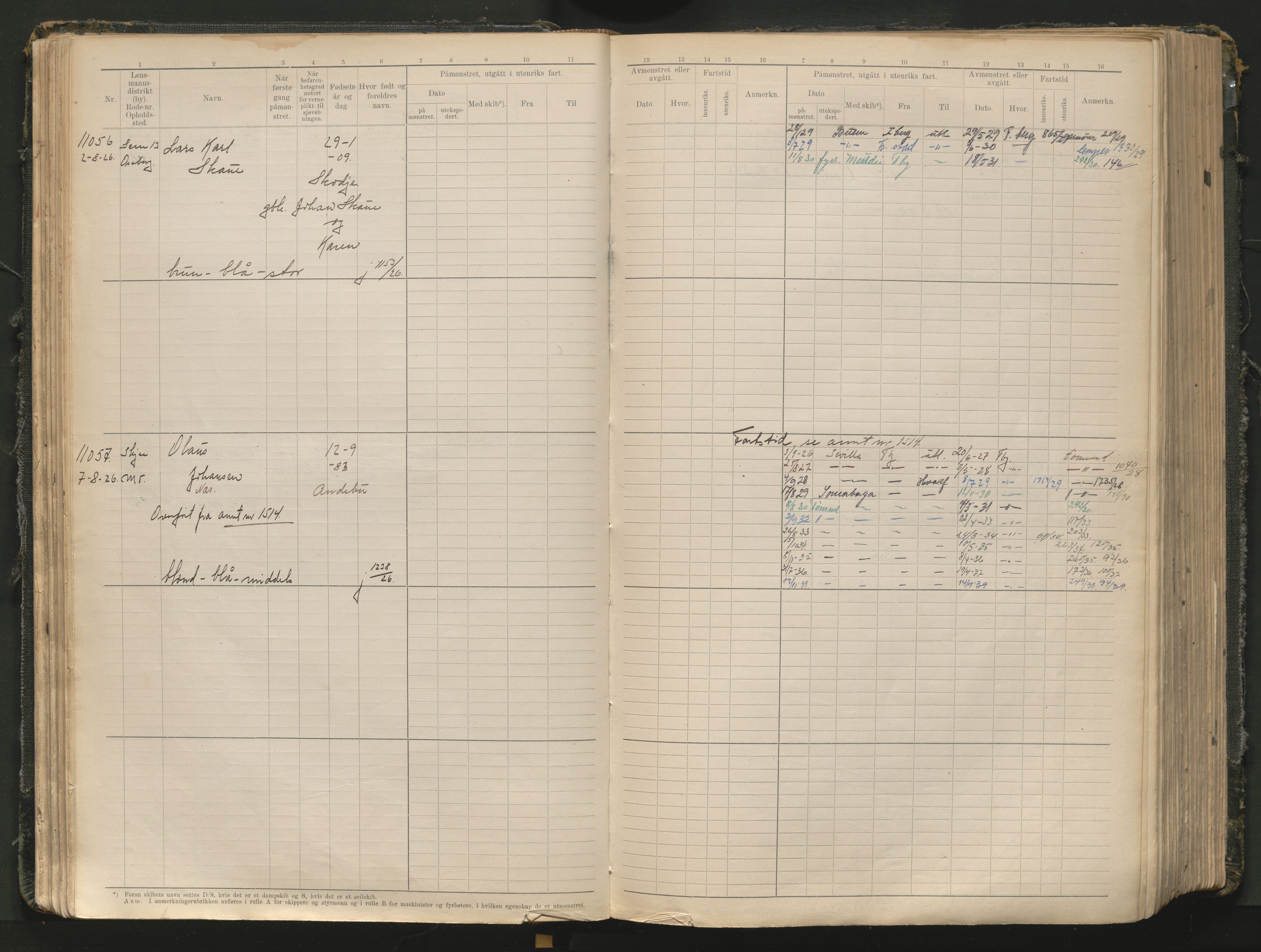 Tønsberg innrulleringskontor, AV/SAKO-A-786/F/Fc/Fcb/L0012: Hovedrulle Patent nr. 10828-12216, 1925-1948