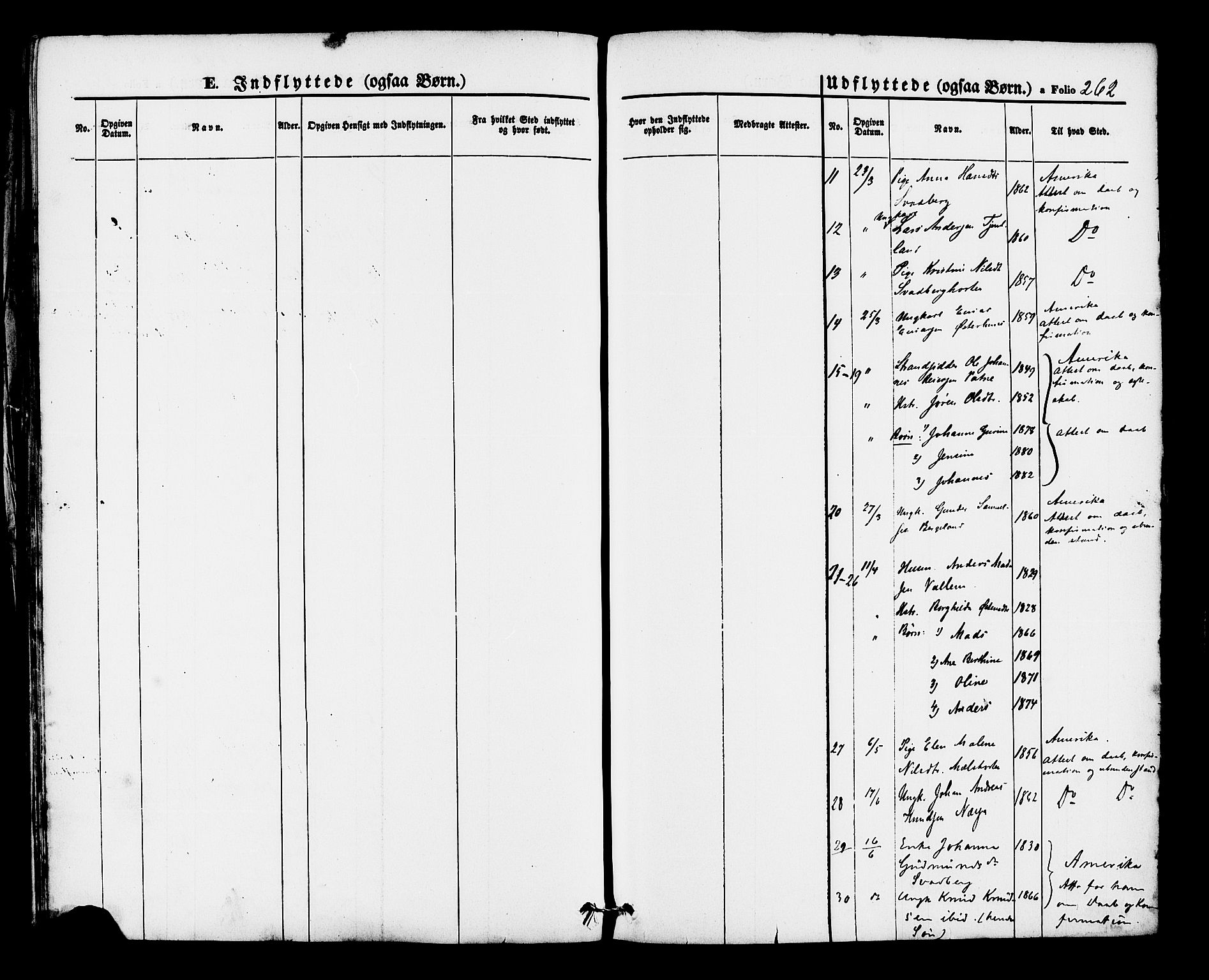 Hjelmeland sokneprestkontor, AV/SAST-A-101843/01/IV/L0012: Parish register (official) no. A 12, 1862-1886, p. 262