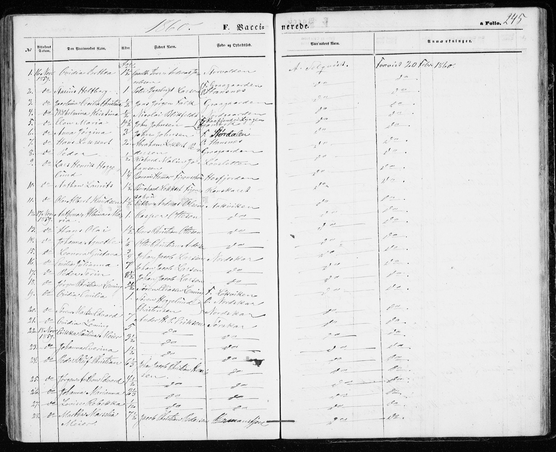 Karlsøy sokneprestembete, SATØ/S-1299/H/Ha/Haa/L0004kirke: Parish register (official) no. 4, 1861-1871, p. 245