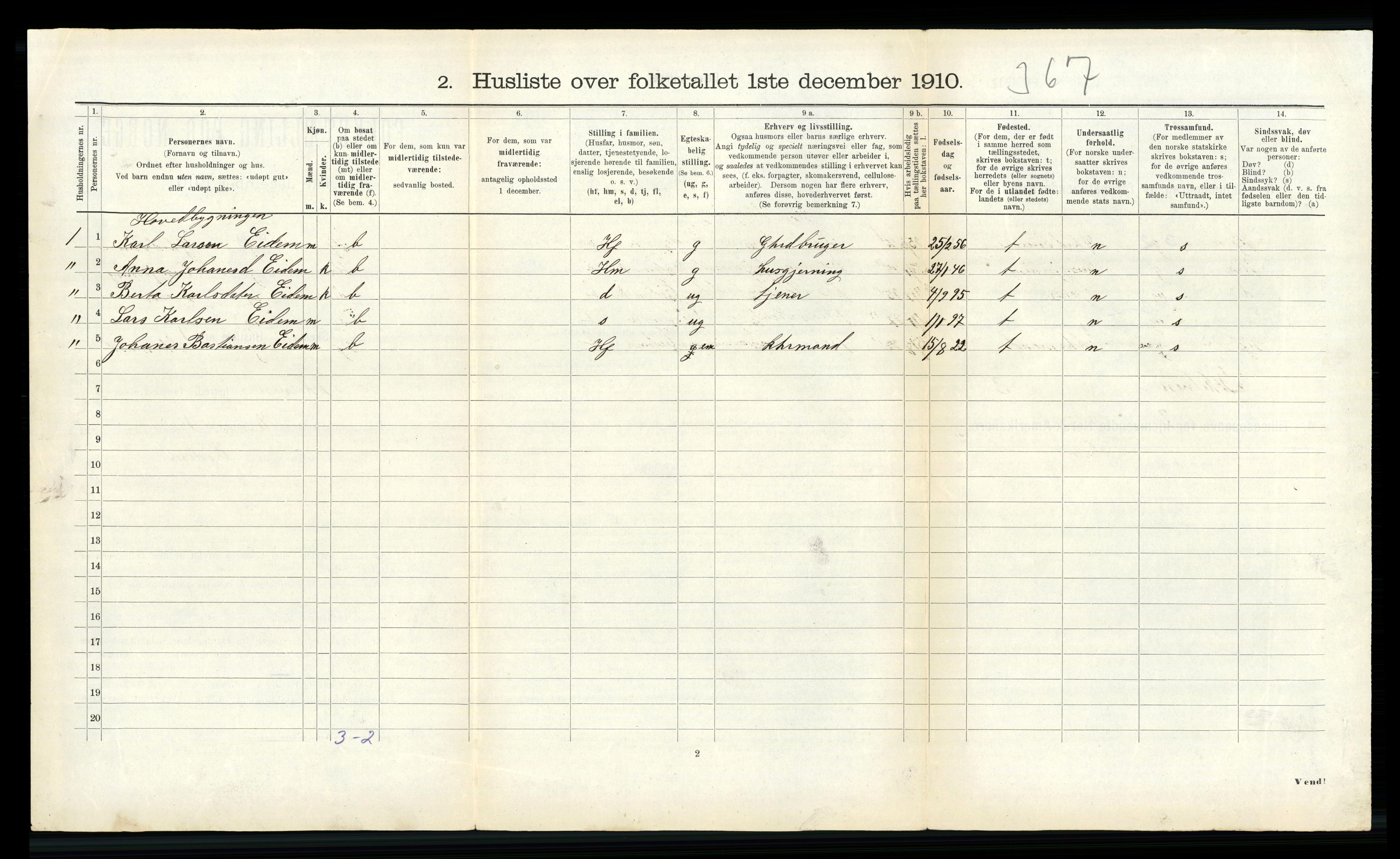 RA, 1910 census for Sykkylven, 1910, p. 190