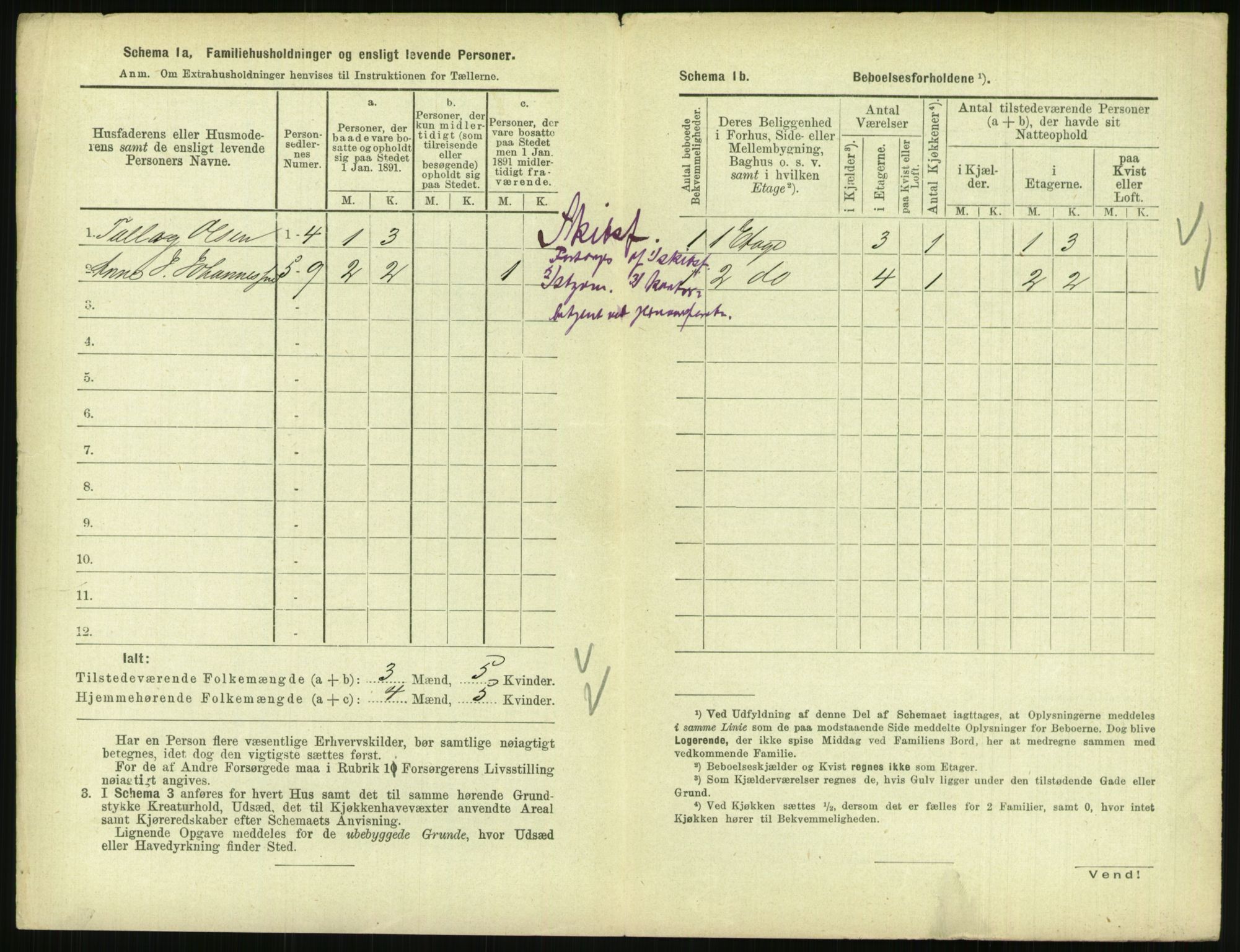 RA, 1891 census for 0903 Arendal, 1891, p. 867