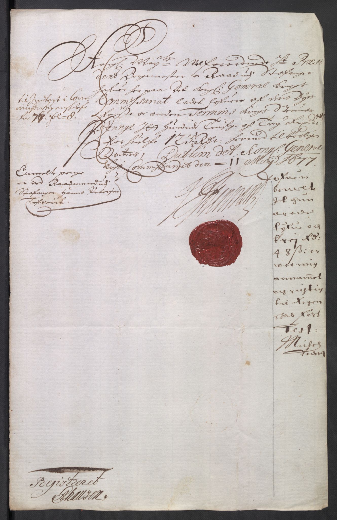 Rentekammeret inntil 1814, Reviderte regnskaper, Byregnskaper, AV/RA-EA-4066/R/Ro/L0300: [O3] Kontribusjonsregnskap, 1661-1678, p. 261