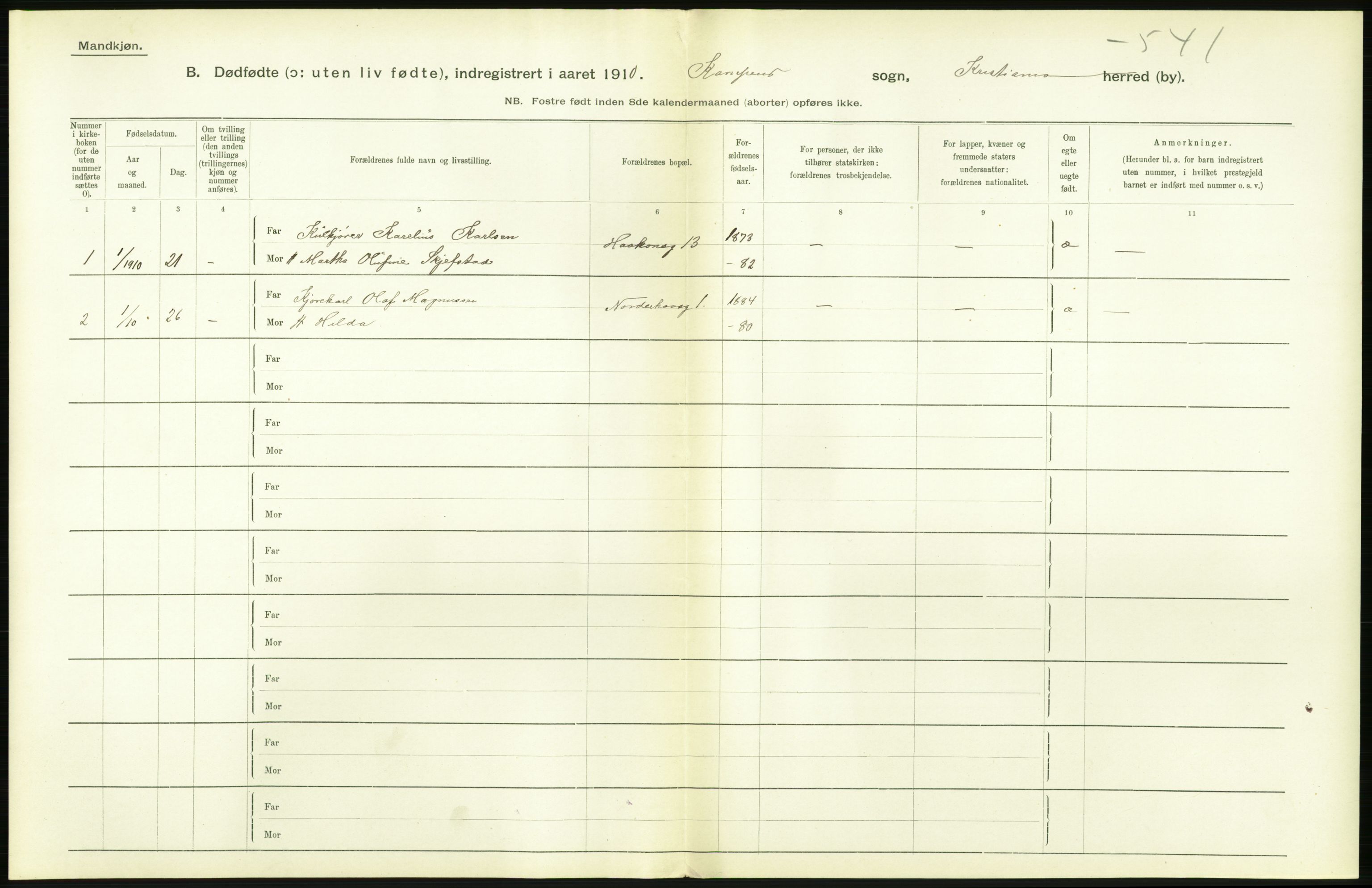 Statistisk sentralbyrå, Sosiodemografiske emner, Befolkning, RA/S-2228/D/Df/Dfa/Dfah/L0009: Kristiania: Gifte og dødfødte., 1910, p. 796