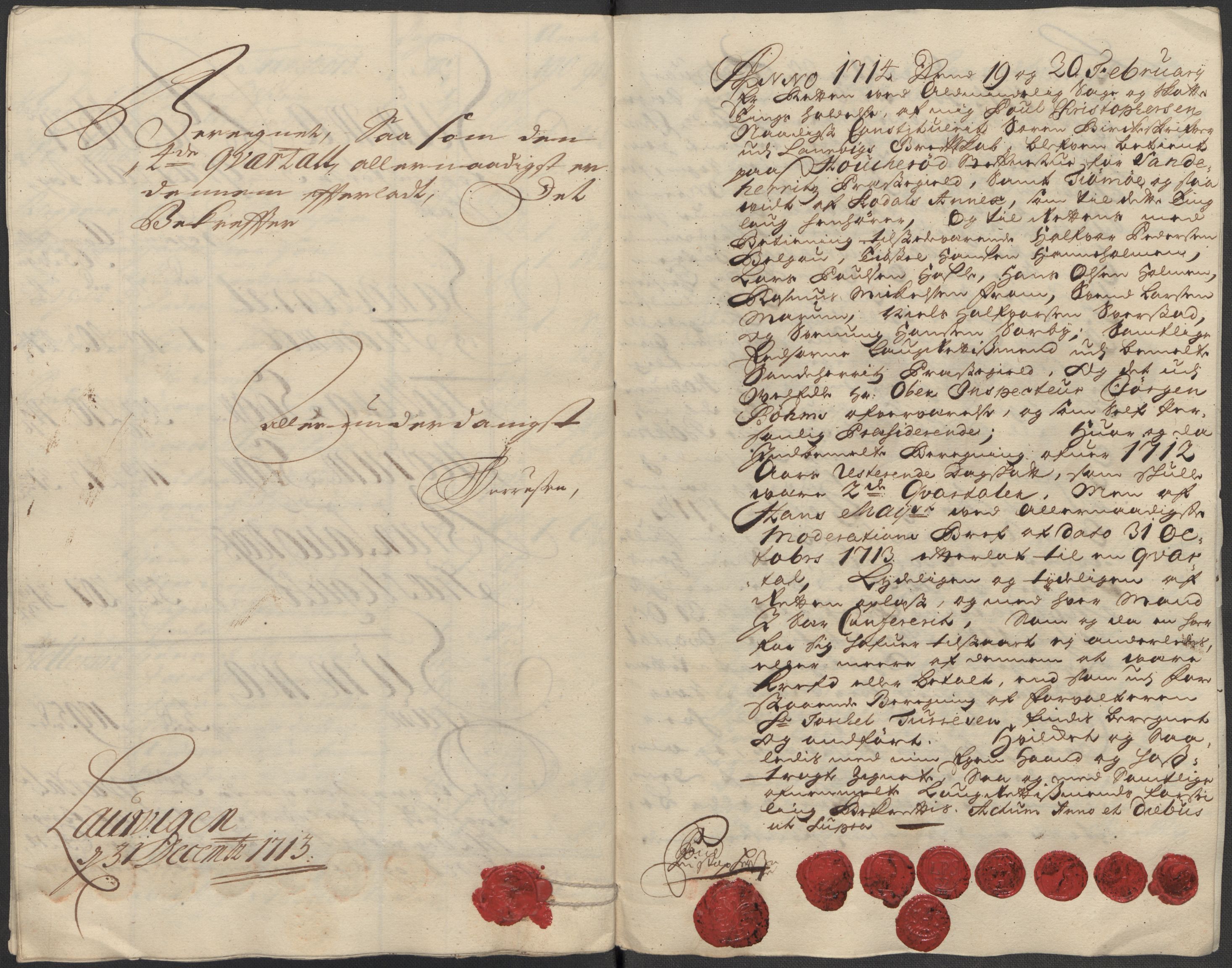 Rentekammeret inntil 1814, Reviderte regnskaper, Fogderegnskap, AV/RA-EA-4092/R33/L1985: Fogderegnskap Larvik grevskap, 1713, p. 193