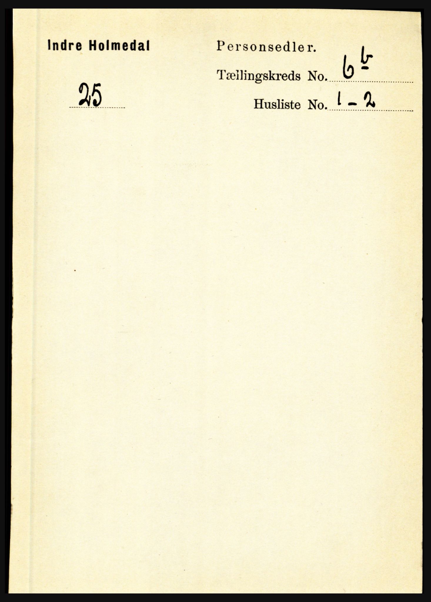 RA, 1891 census for 1430 Indre Holmedal, 1891, p. 2864