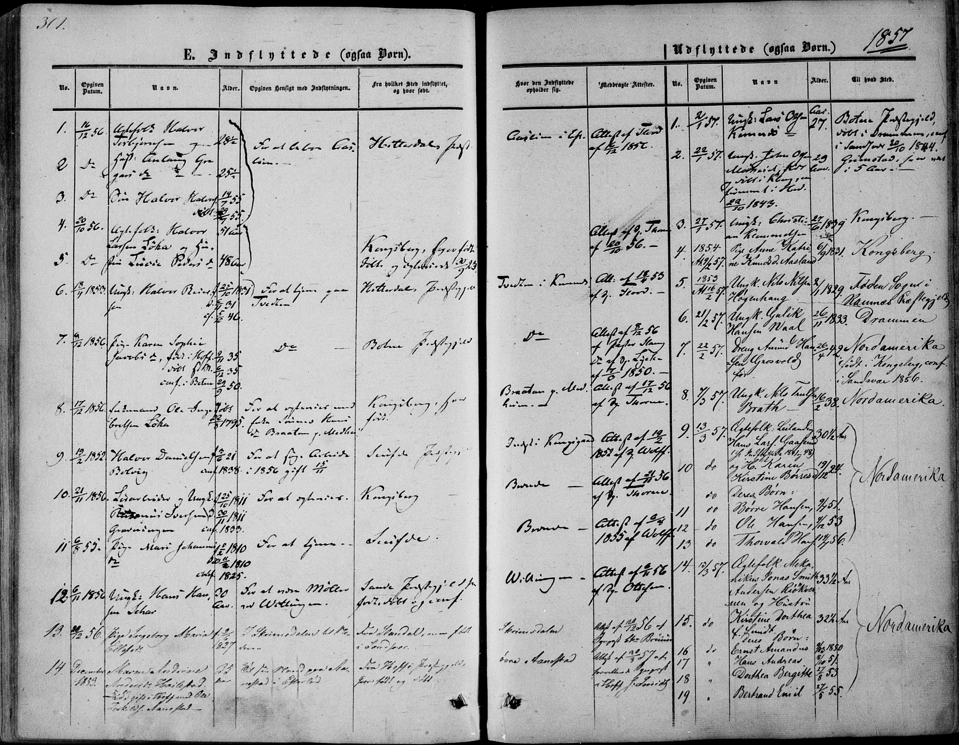 Sandsvær kirkebøker, AV/SAKO-A-244/F/Fa/L0006: Parish register (official) no. I 6, 1857-1868, p. 301