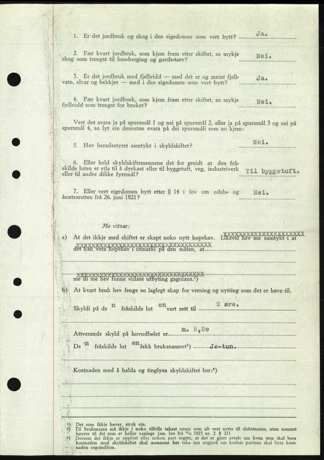 Nordre Sunnmøre sorenskriveri, AV/SAT-A-0006/1/2/2C/2Ca: Mortgage book no. A23, 1946-1947, Diary no: : 1992/1946