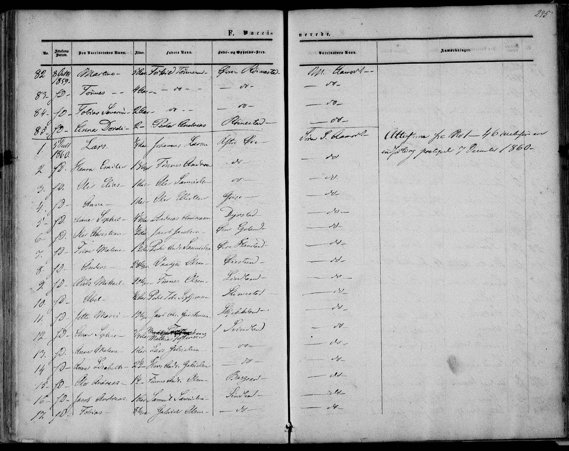 Kvinesdal sokneprestkontor, AV/SAK-1111-0026/F/Fa/Fab/L0006: Parish register (official) no. A 6, 1857-1869, p. 295