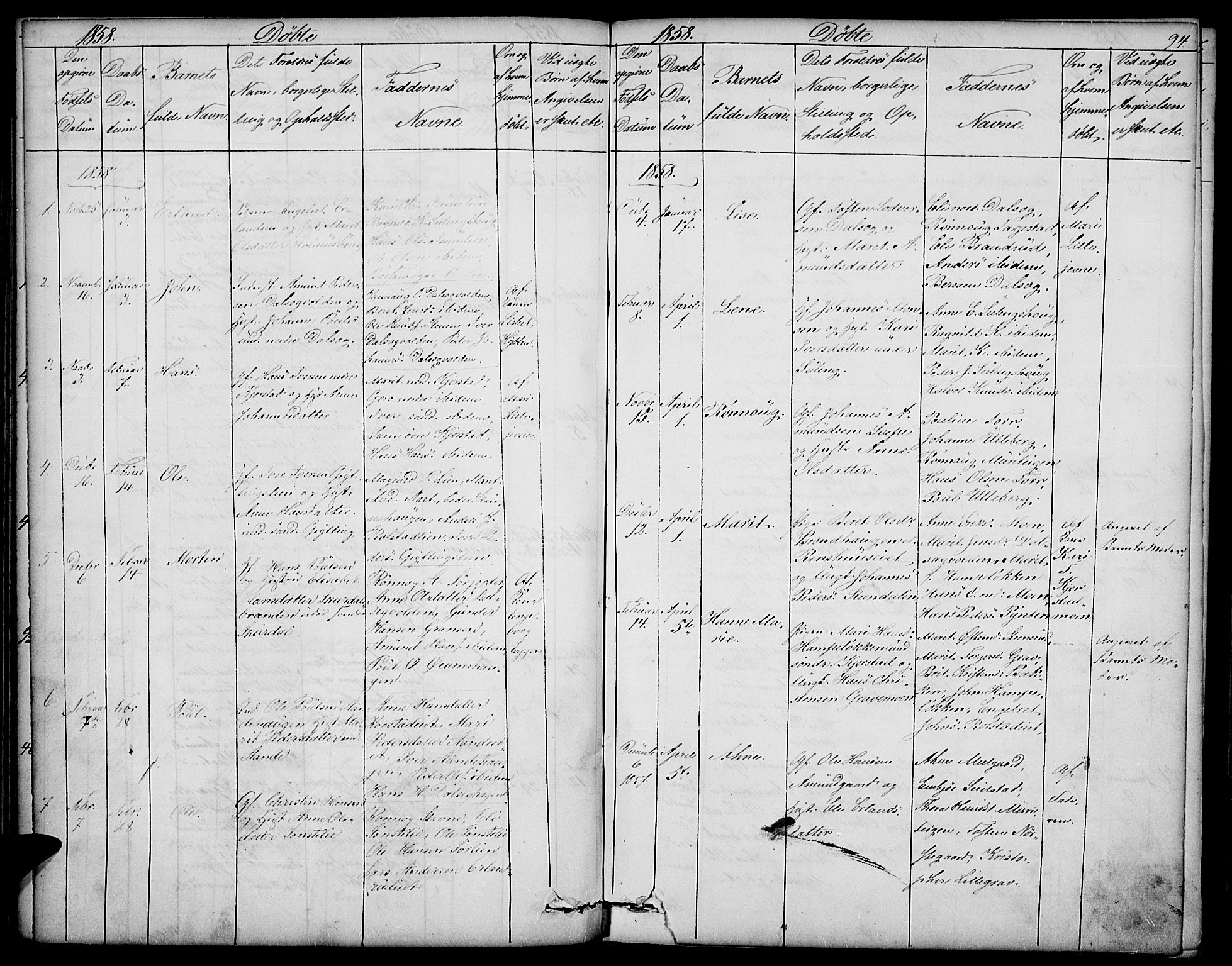 Sør-Fron prestekontor, SAH/PREST-010/H/Ha/Hab/L0001: Parish register (copy) no. 1, 1844-1863, p. 94