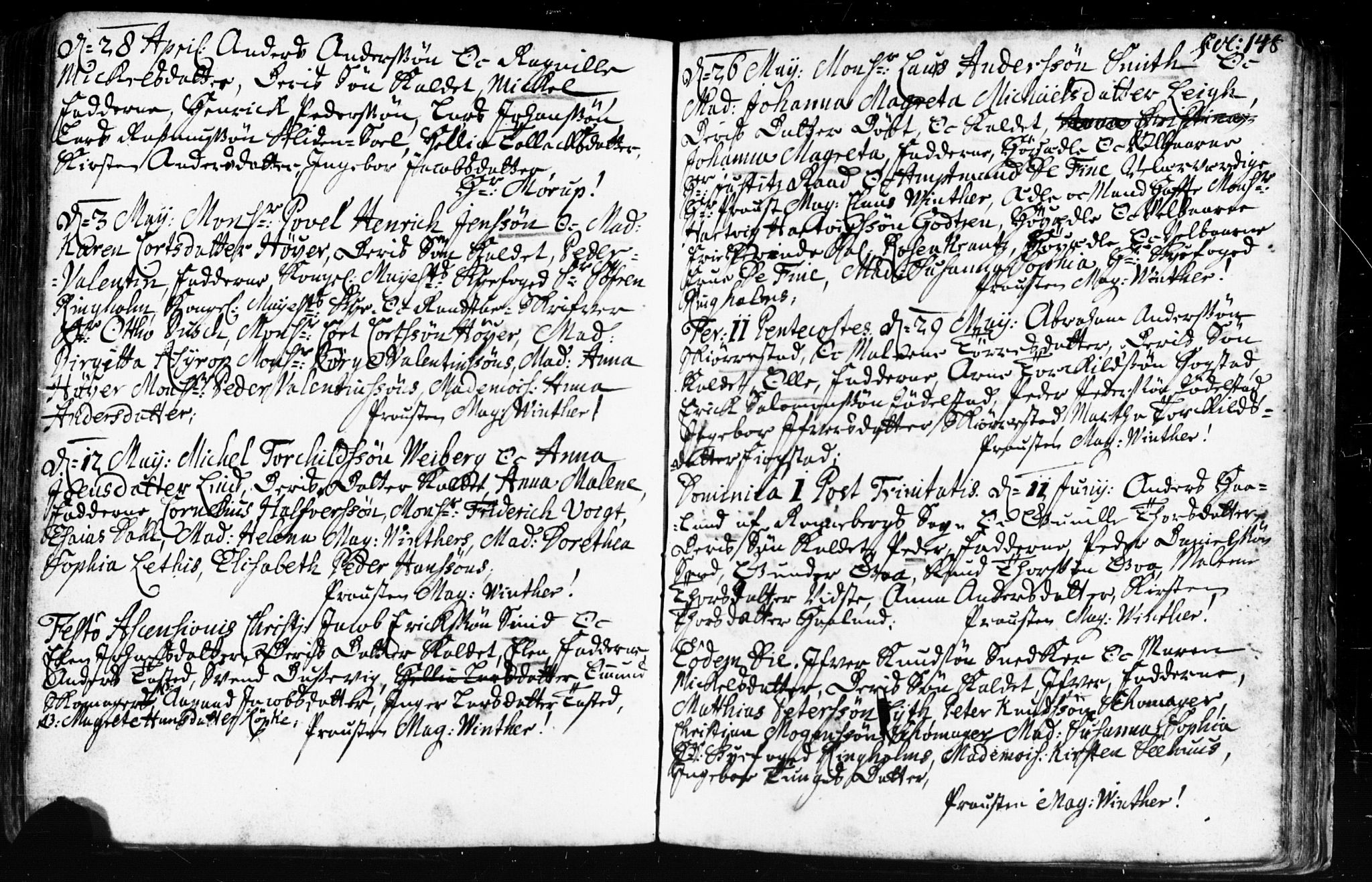 Domkirken sokneprestkontor, AV/SAST-A-101812/001/30/30BB/L0002: Parish register (copy) no. B 2, 1714-1733, p. 148