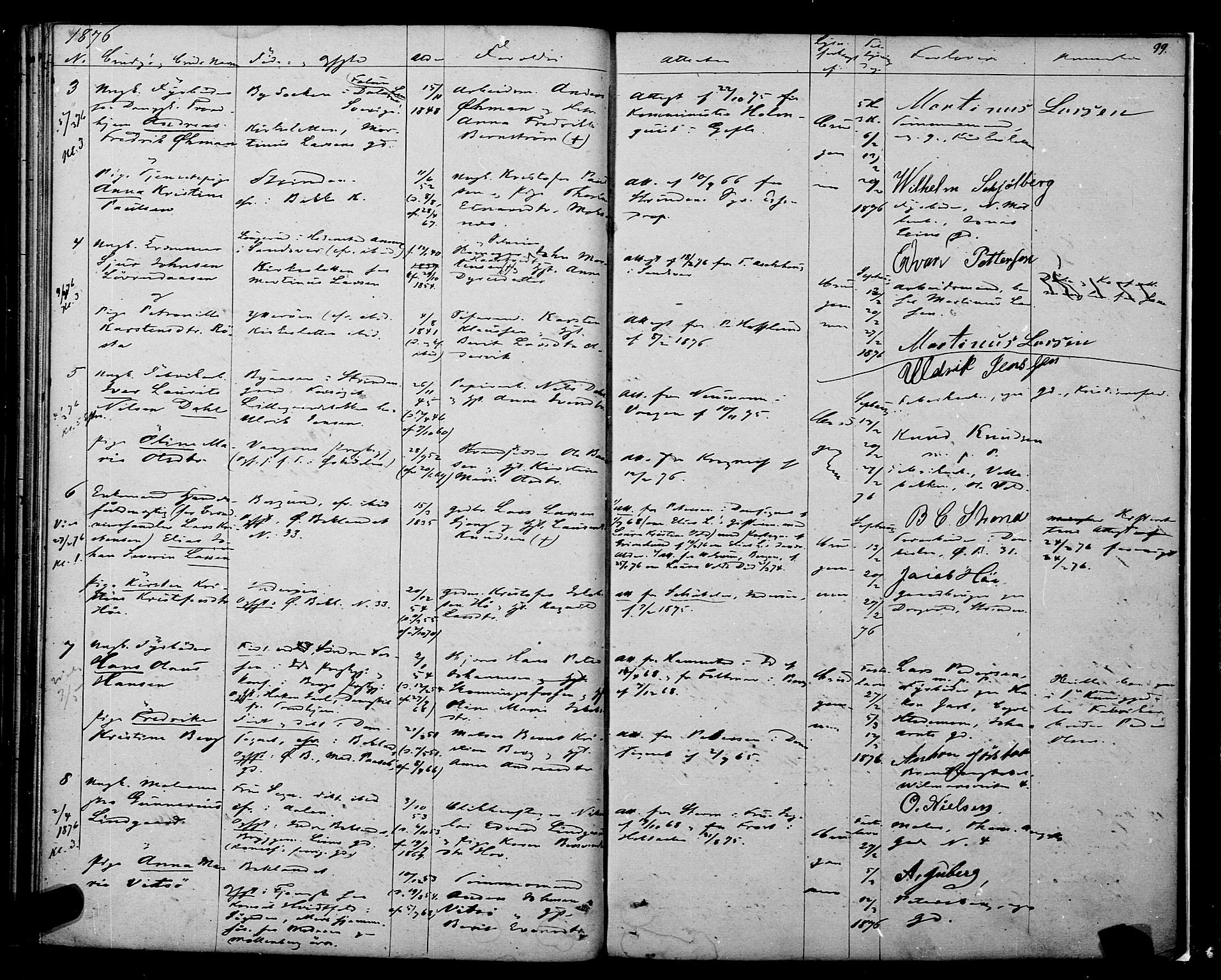 Ministerialprotokoller, klokkerbøker og fødselsregistre - Sør-Trøndelag, SAT/A-1456/604/L0187: Parish register (official) no. 604A08, 1847-1878, p. 99