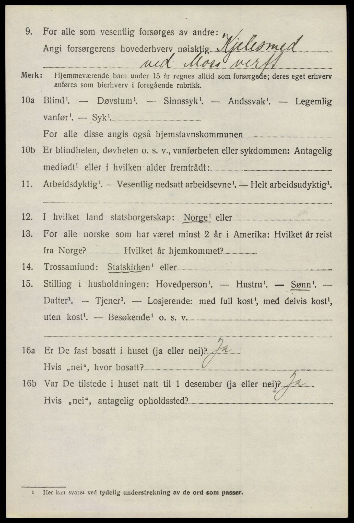 SAO, 1920 census for Moss land district, 1920, p. 3948