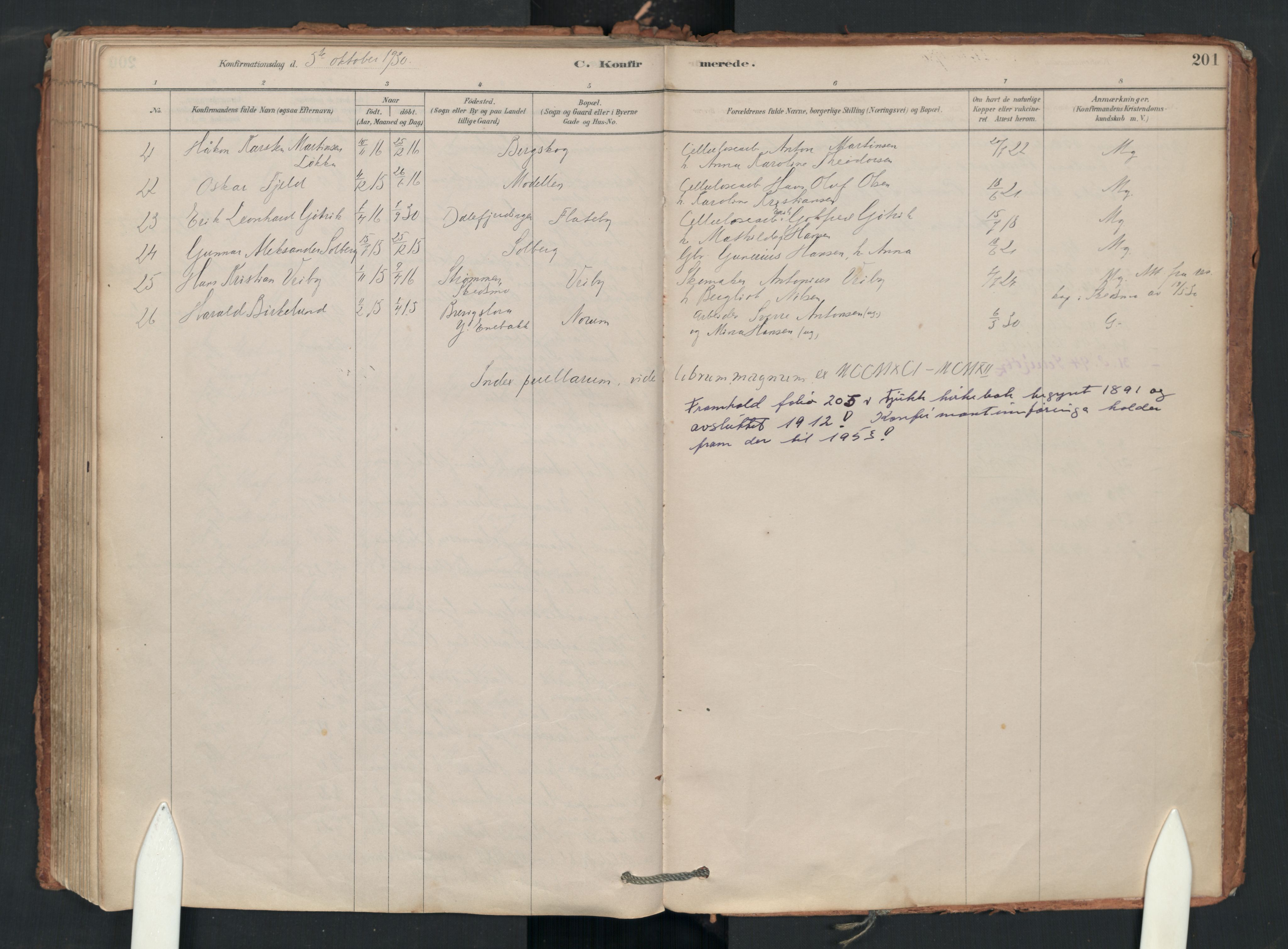 Enebakk prestekontor Kirkebøker, SAO/A-10171c/F/Fa/L0018: Parish register (official) no. I 18, 1877-1930, p. 201