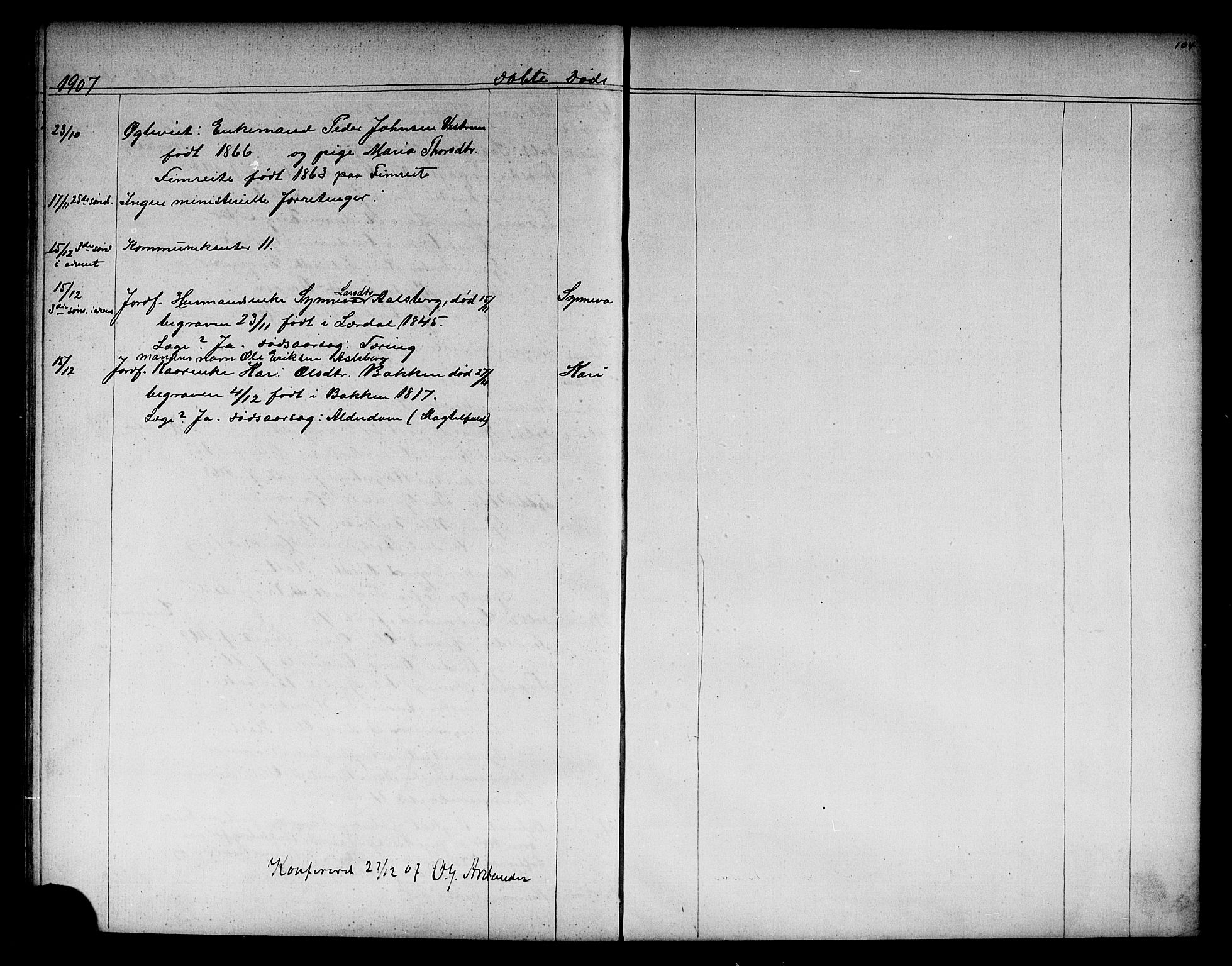 Sogndal sokneprestembete, SAB/A-81301/H/Hab/Habb/L0001: Parish register (copy) no. B 1, 1867-1907, p. 104