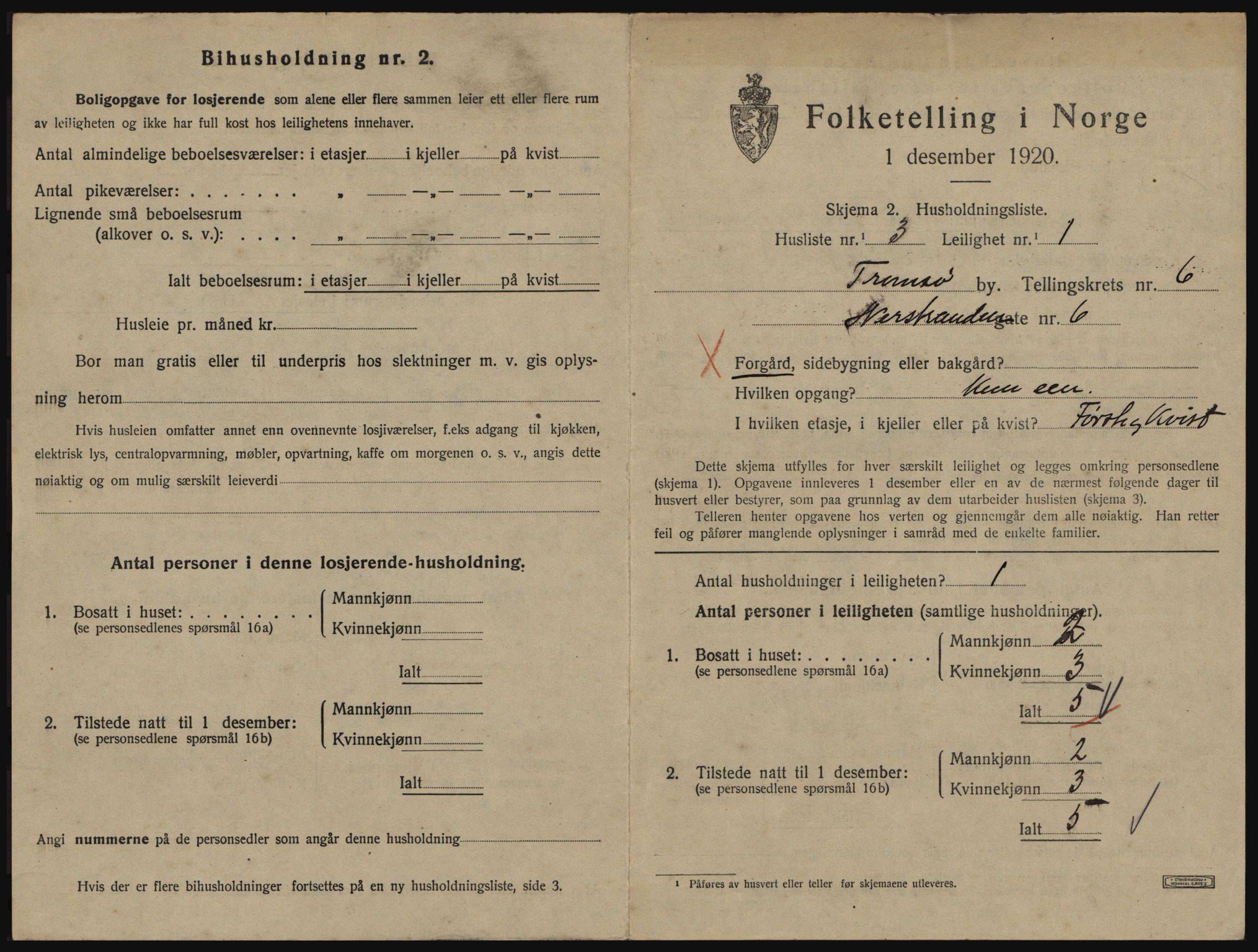 SATØ, 1920 census for Tromsø, 1920, p. 4065